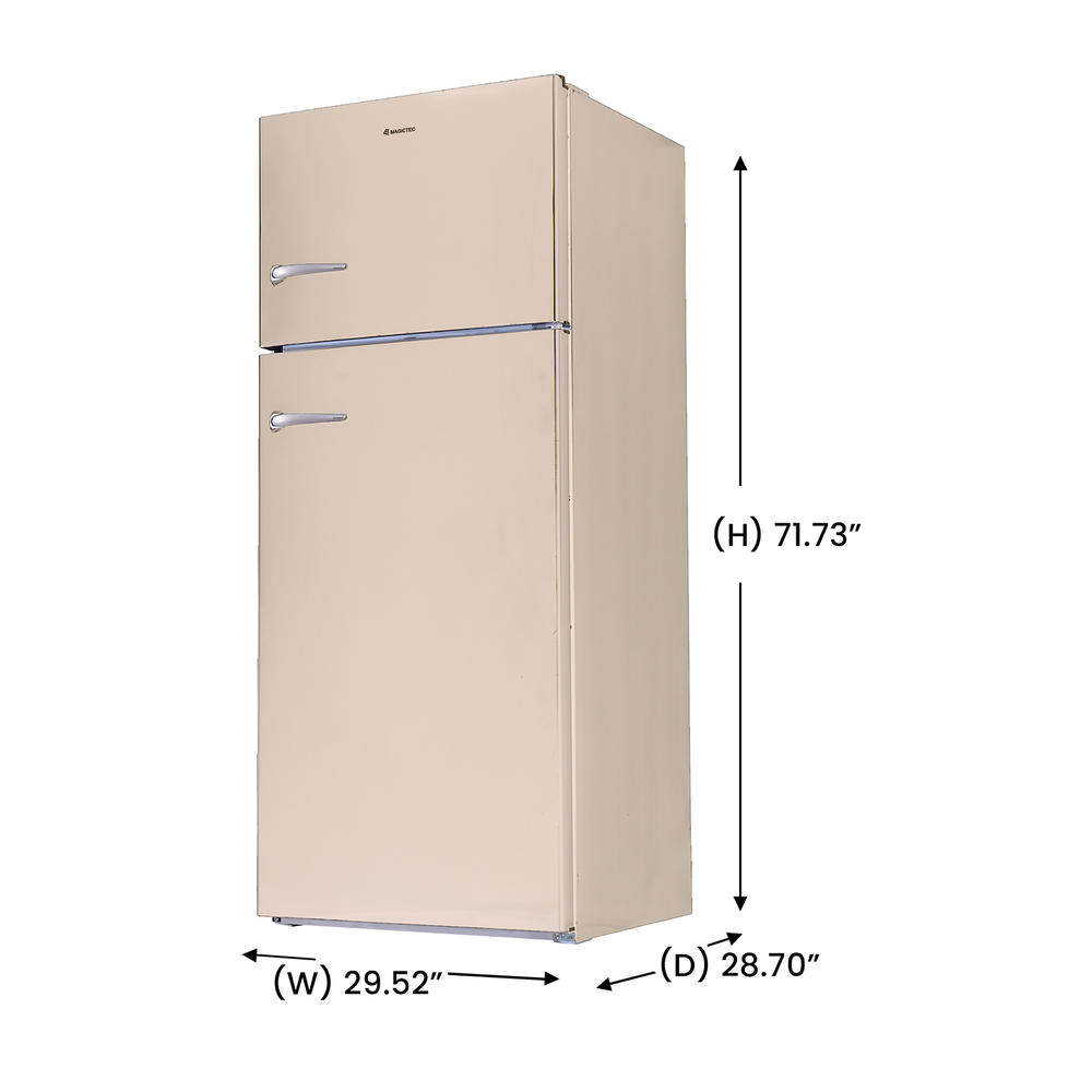 Conserv RRFI18C  18 cu.ft. Classic Retro Refrigerator with Factory Installed Ice Maker(Cream)