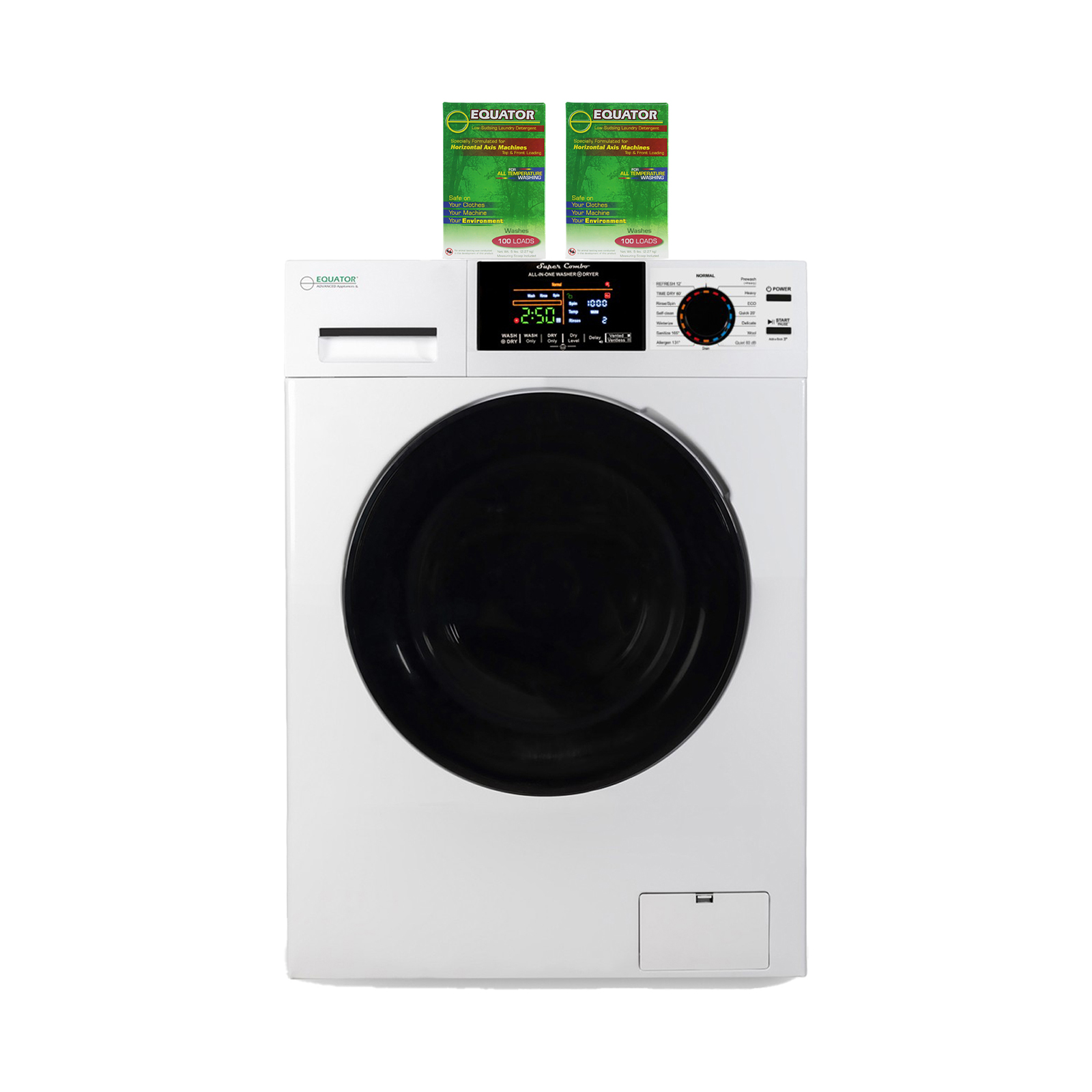 Equator Advanced Appliances EZ5500CVWhite2BoxesofHED 18 lbs. Combination Washer Dryer - Sanitize, Allergen, Winterize, Vented/Ve