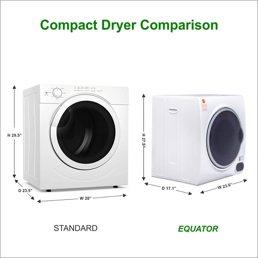 Equator Advanced Appliances ED 848 Equator 2.6 cu.ft. 110V Ultra Compact Digital Vented Sensor Dryer in White