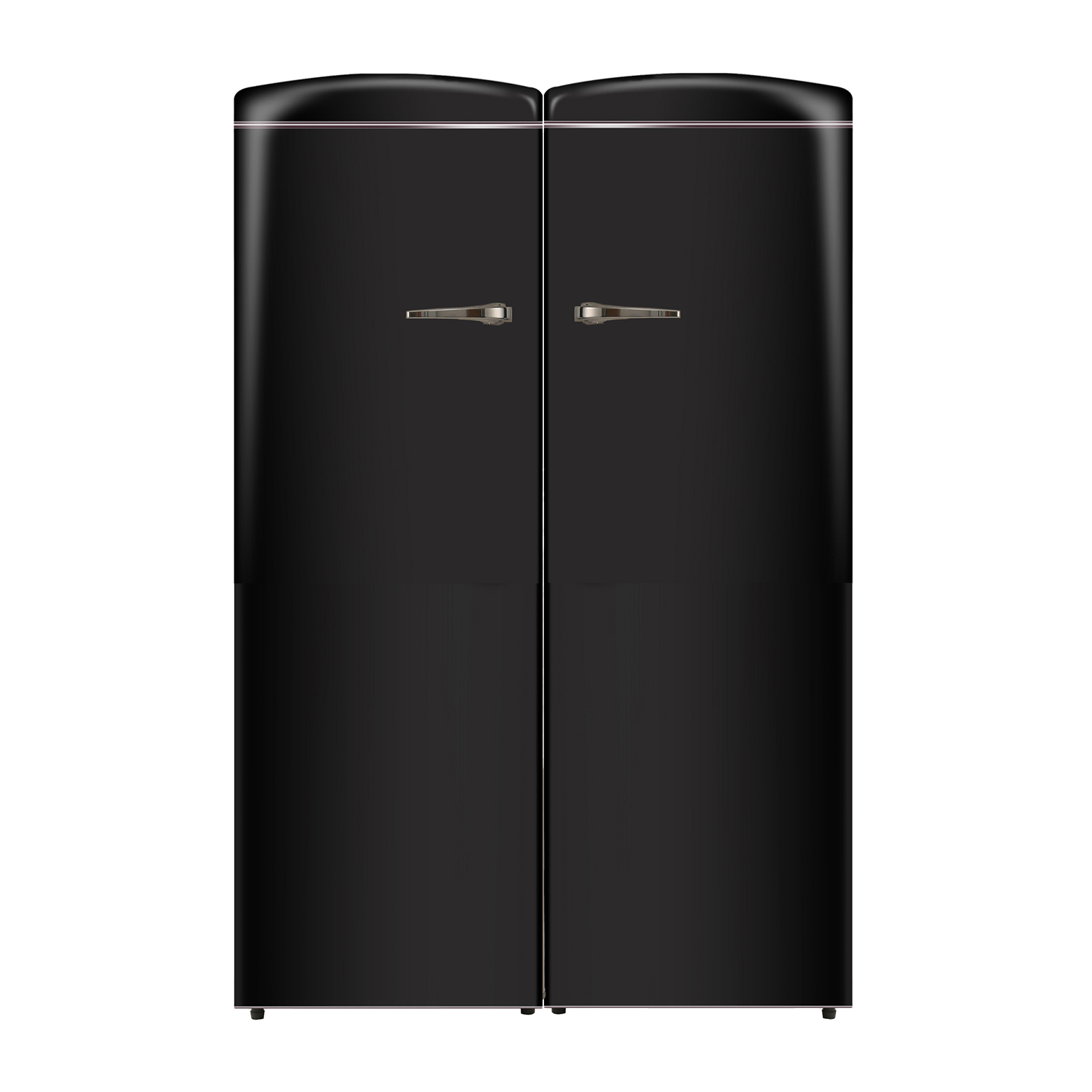 Conserv FF830BRR1100B  8.3 cu. ft. Black Classic Retro Upright Freezer - 11 cu. ft. Black Classic Retro Refrigerator Set