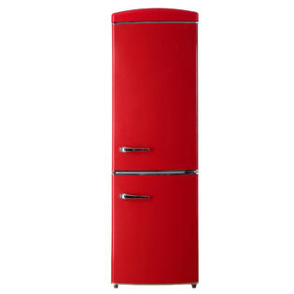 Equator Advanced Appliances RF132R  Conserv 10.7cu.ft. Bottom Mount Retro Refrigerator – Red/Black/Cream