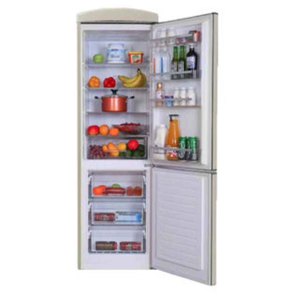 Equator Advanced Appliances RF132C  Conserv 10.7cu.ft. Bottom Mount Retro Refrigerator – Red/Black/Cream