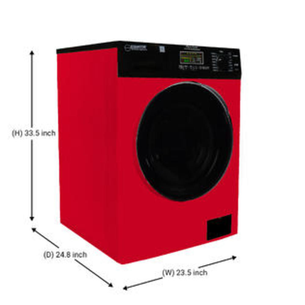 Equator Advanced Appliances EZ5500CV RB Digital Compact Vented/Ventless 18lb Combo Washer Dryer - Red Black