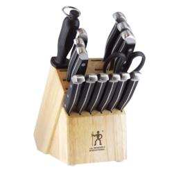 HENCKELS Statement Kitchen Knife Set with Block, 15-pc, Chef Knife, Steak Knife set, Kitchen Knife Sharpener, Light Brown