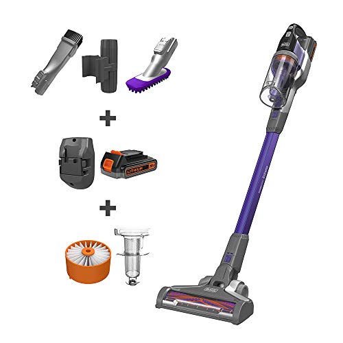BLACK+DECKER BSV2020P Powerseries Extreme Cordless Stick Vacuum Cleaner for Pets - Purple