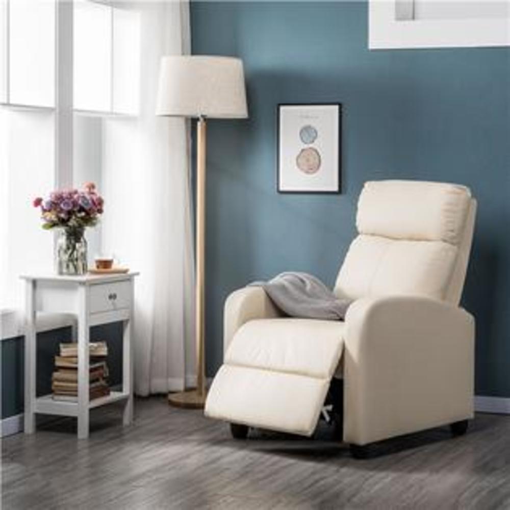 Yaheetech Adjustable Recliner Chair Beige