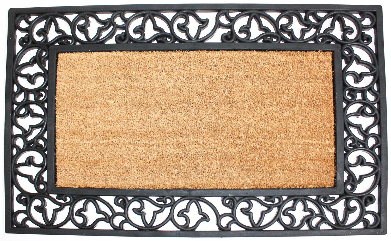 J & M HOME FASHIONS Scroll Plain Doormat