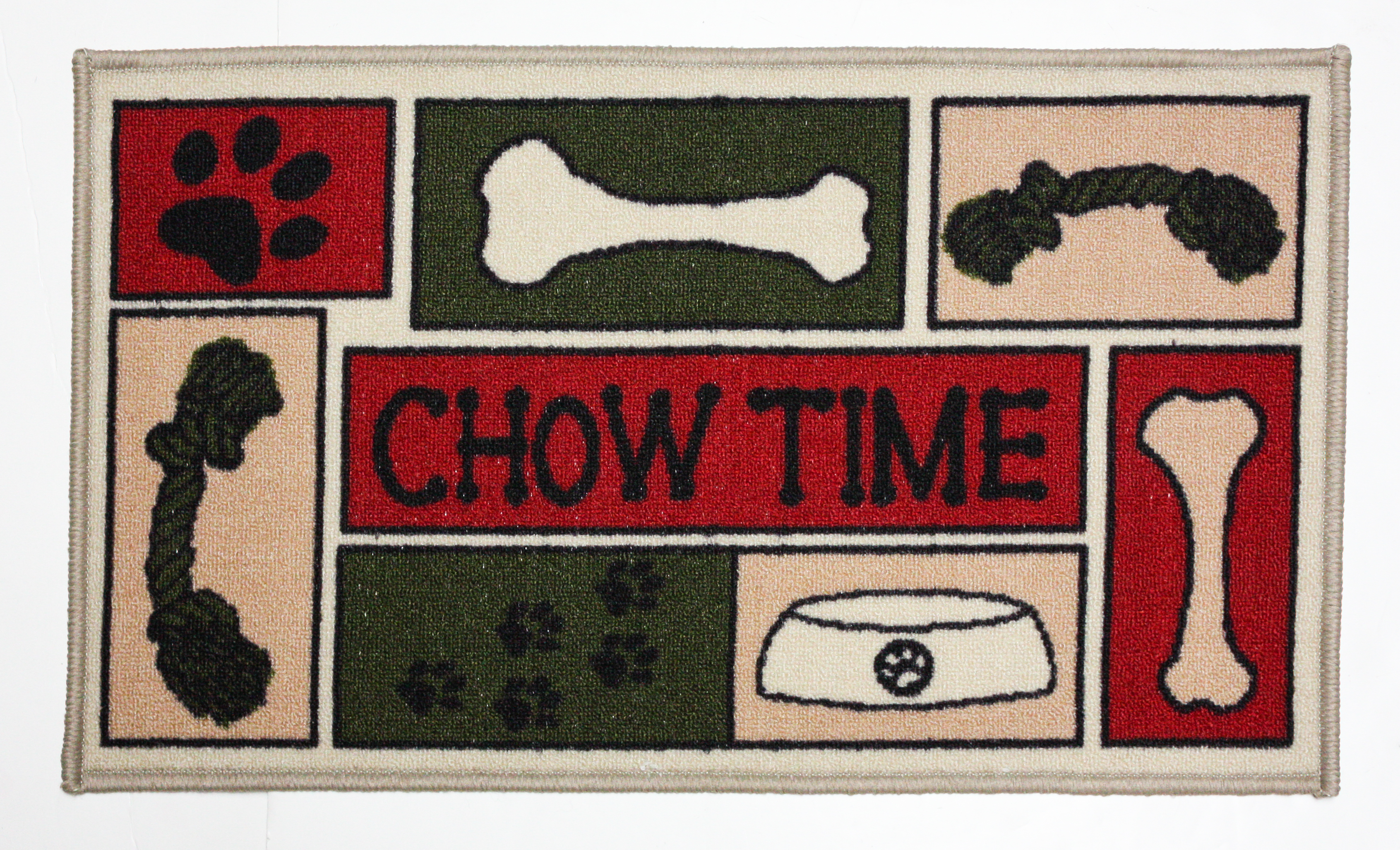 J & M HOME FASHIONS Chow Time Accent Mat