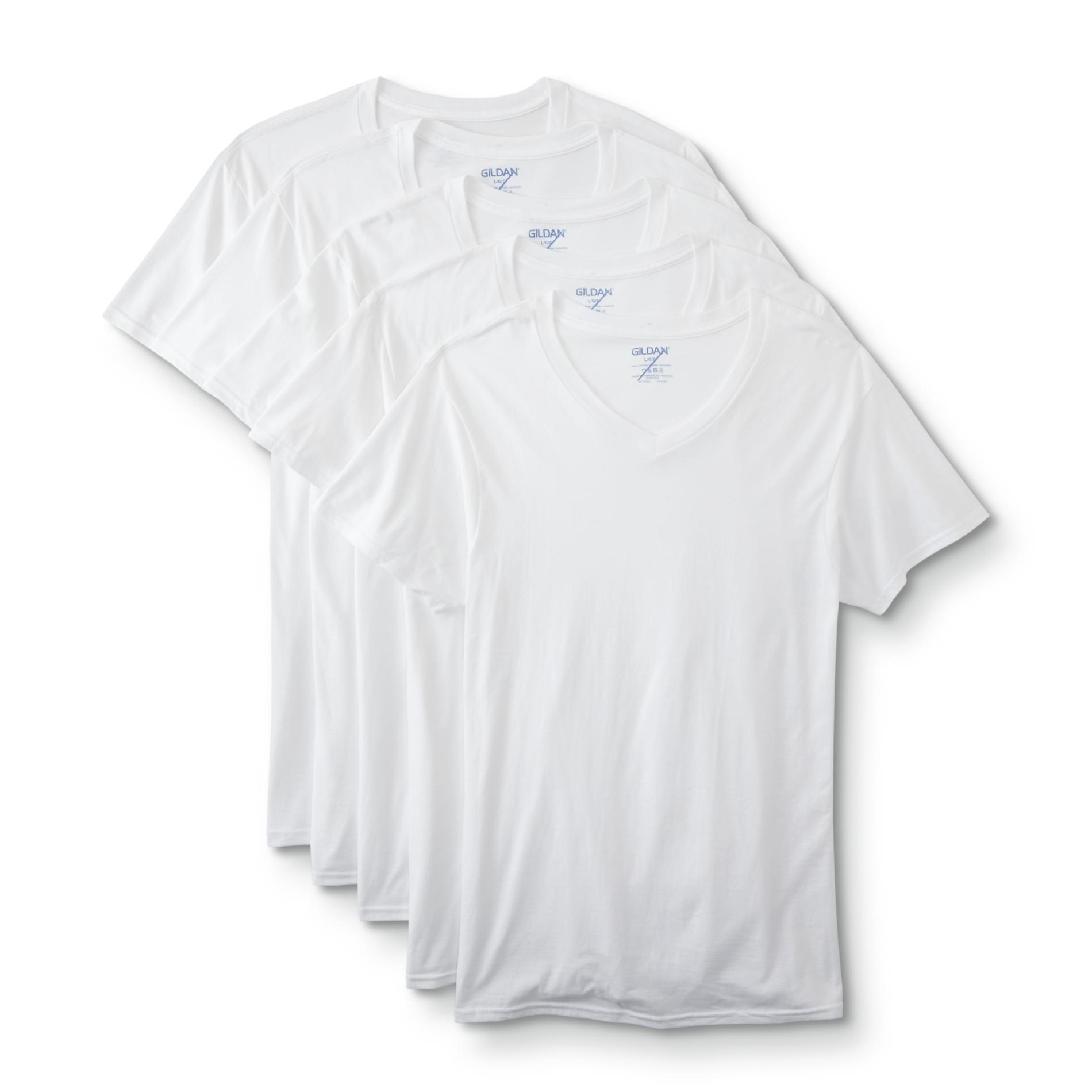 Gildan Men's 5-Pack V-Neck T-Shirts
