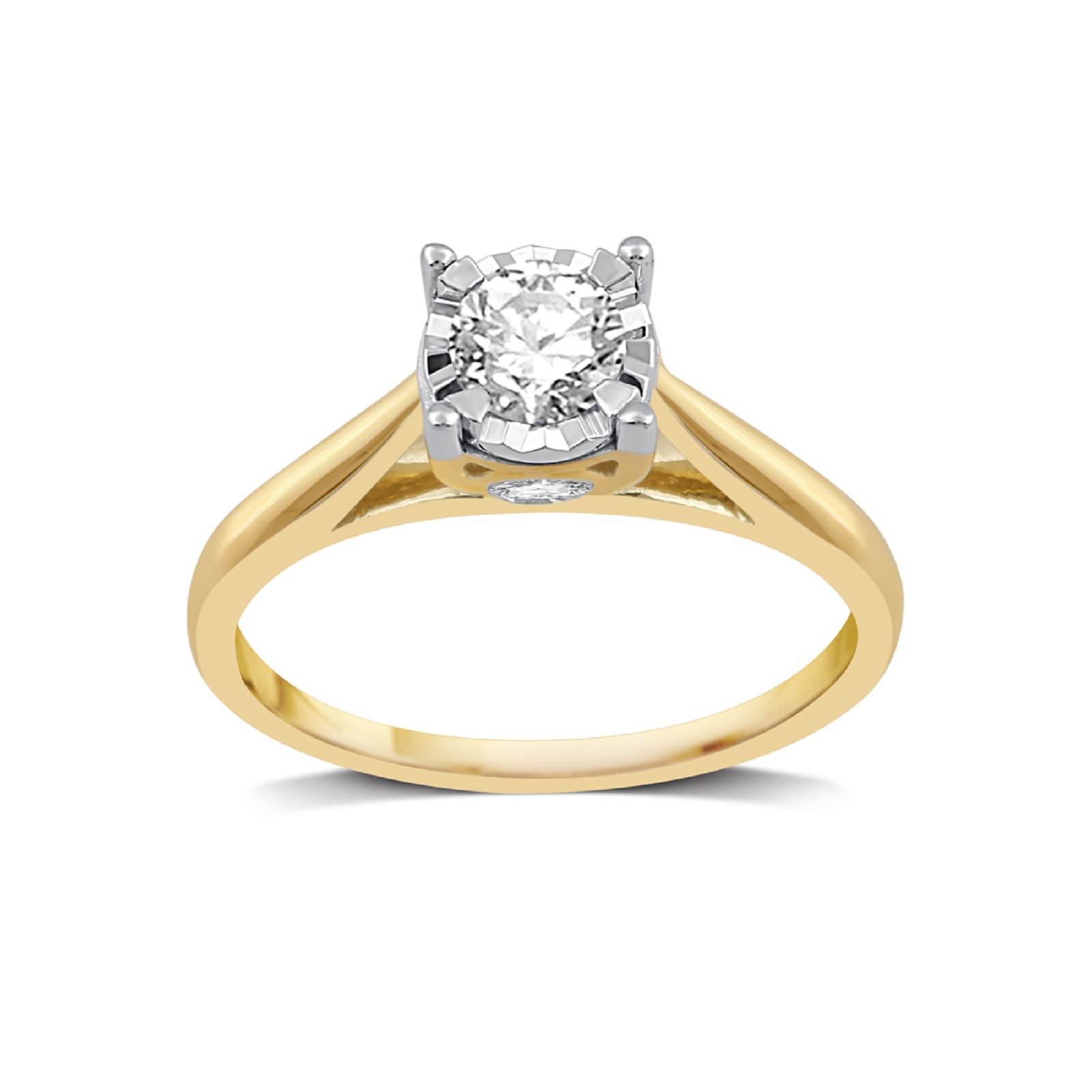 0.50 Cttw. 10K Yellow Gold Diamond Solitaire Ring