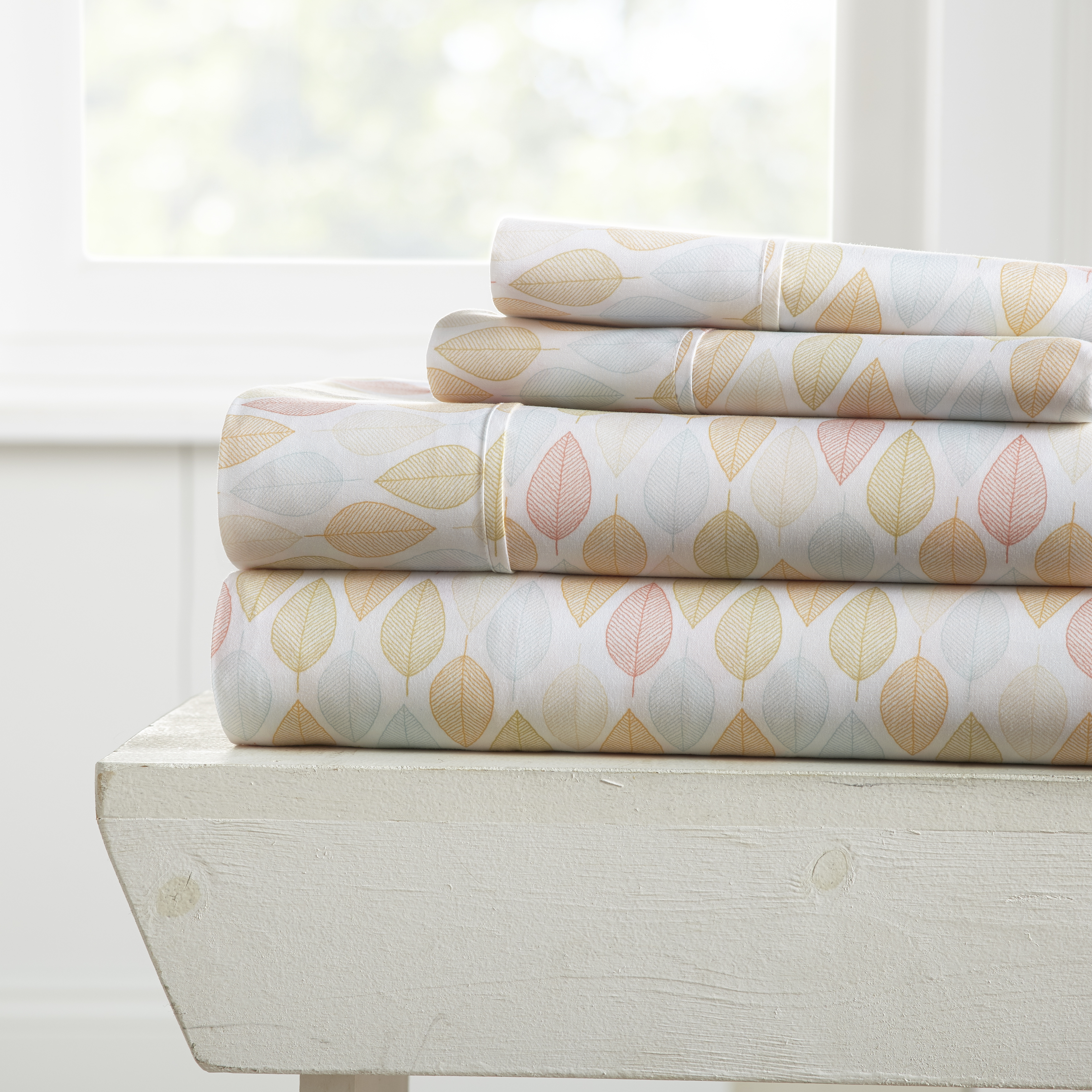 ienjoy Home Premium Ultra Soft Fall Foliage Pattern 4 Piece Bed Sheet Set