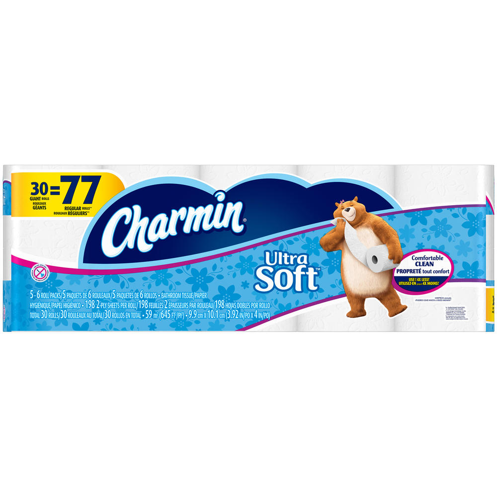 Charmin &#174; Ultra Soft&#8482; 2-Ply Giant Toilet Paper Rolls 30 ct Pack