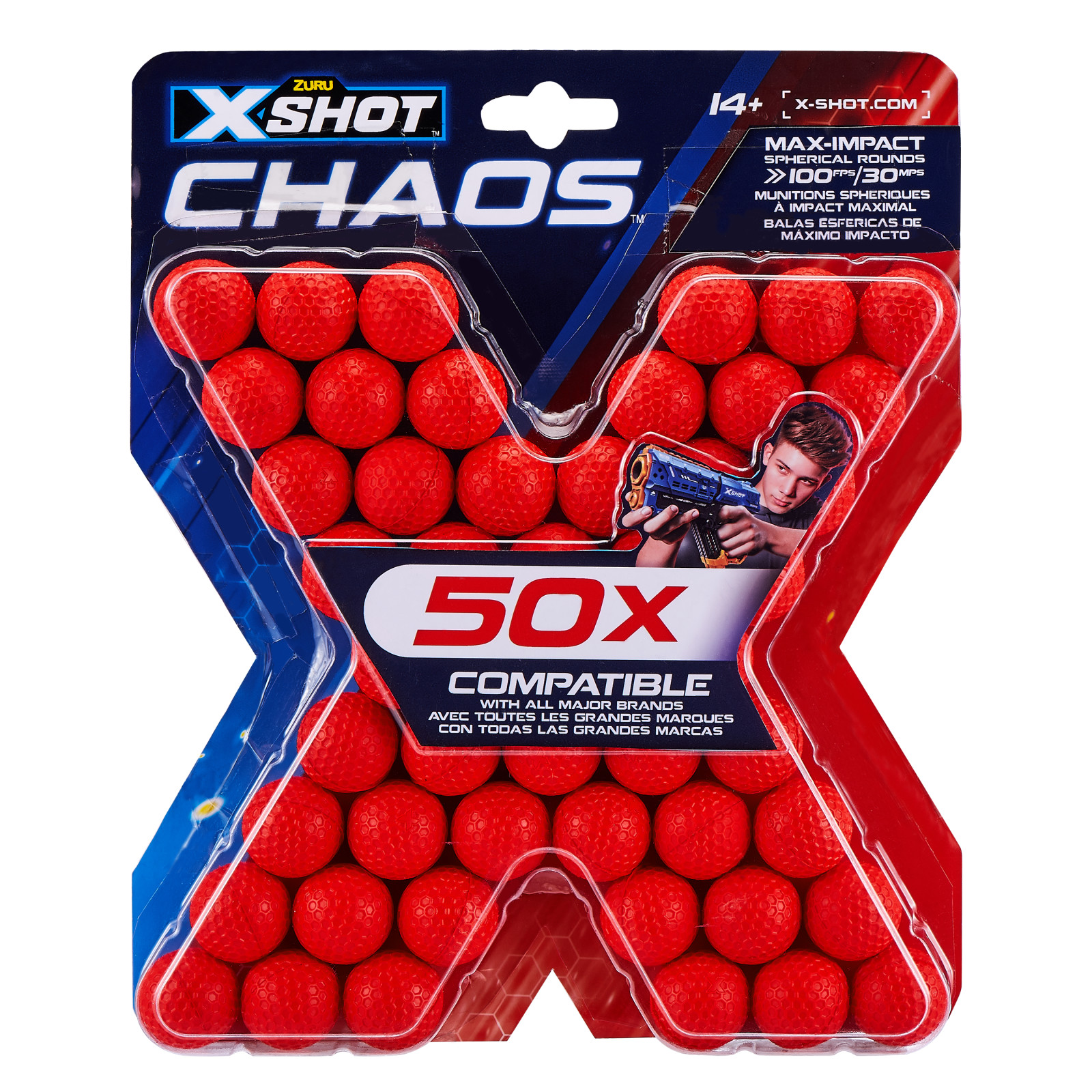 X-Shot Chaos Round Blaster Refill Pack (50 Rounds) by ZURU