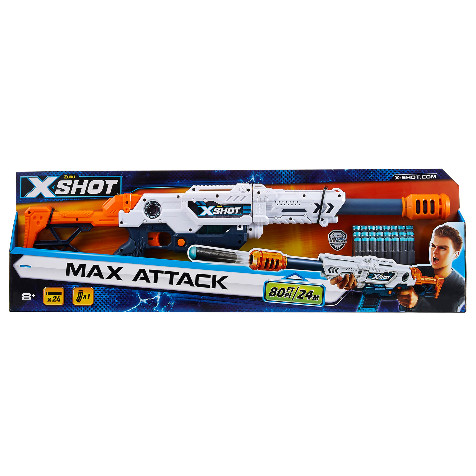 X Shot Excel Max Attack Foam Dart Blaster 24 Darts By Zuru