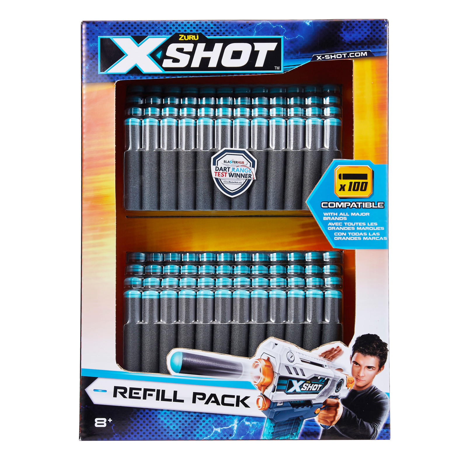X-Shot Excel Universally Compatible Foam Darts Refill Pack (100 Darts) by ZURU
