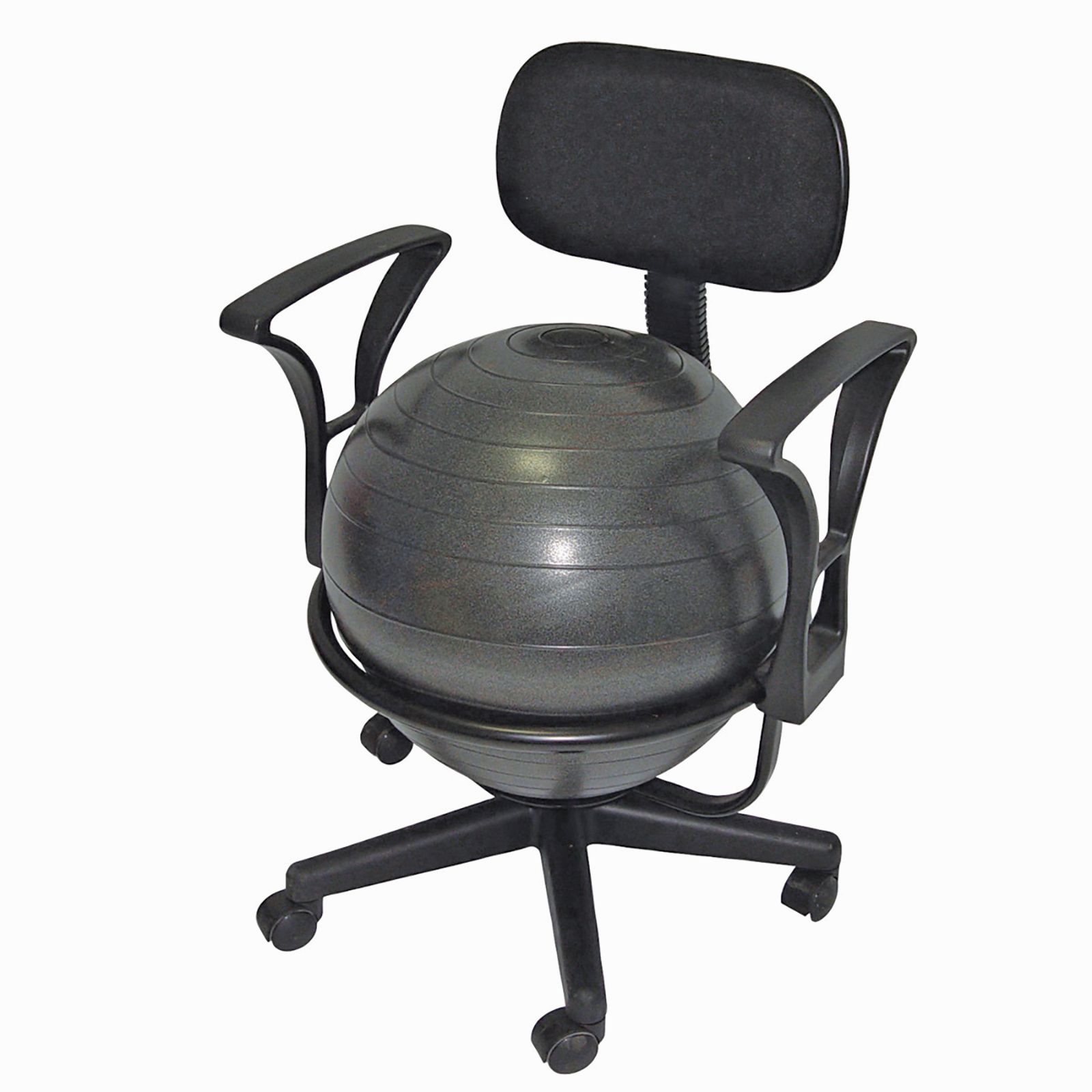 Cando &#174; Ball Chair - Metal - Mobile - with Back - with Arms - with 18" Ball