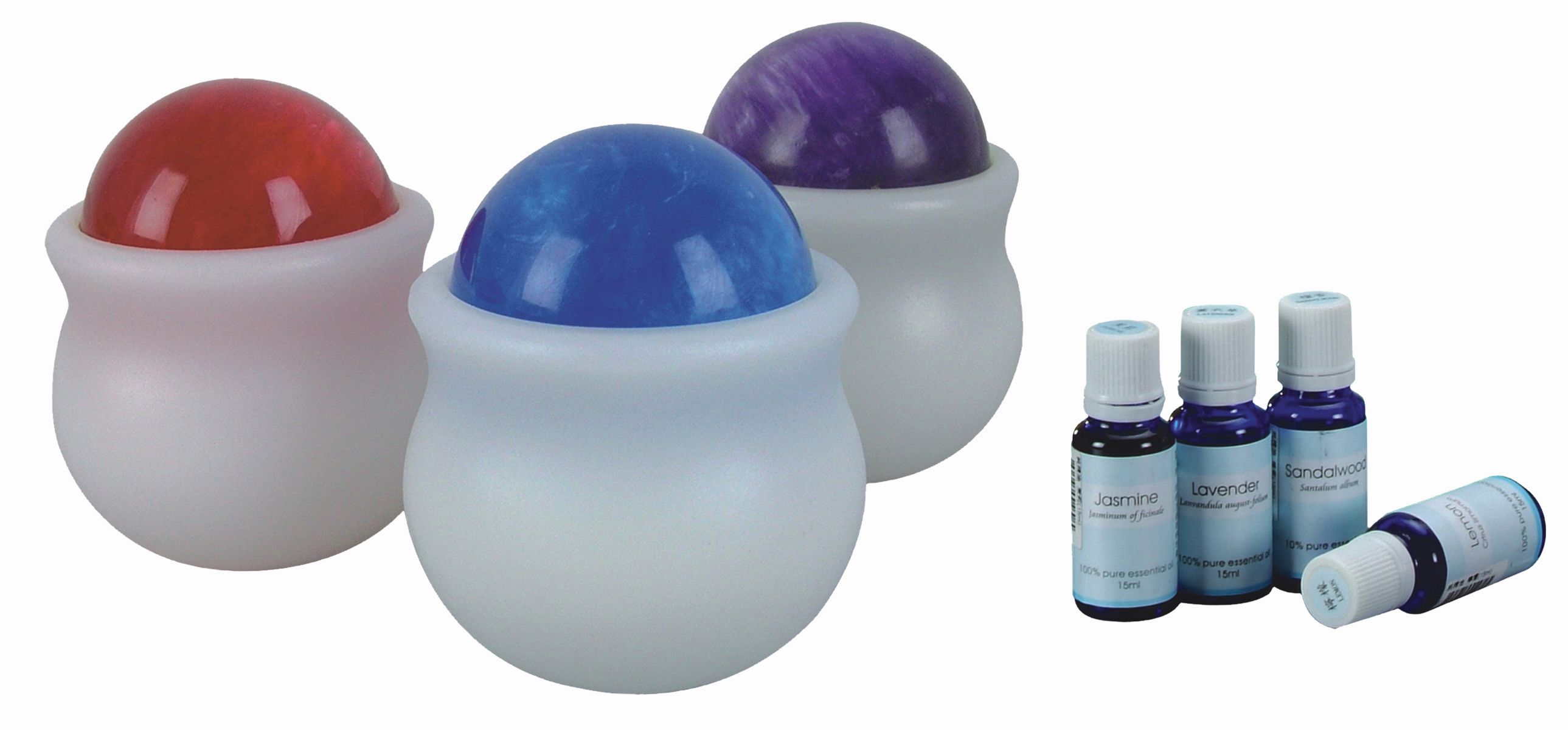 Point-Relief Hand-held massage roller, large revolving ball