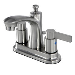 Kingston Brass FB7628NDL 4 in. Centerset Bathroom Faucet, Brushed Nickel