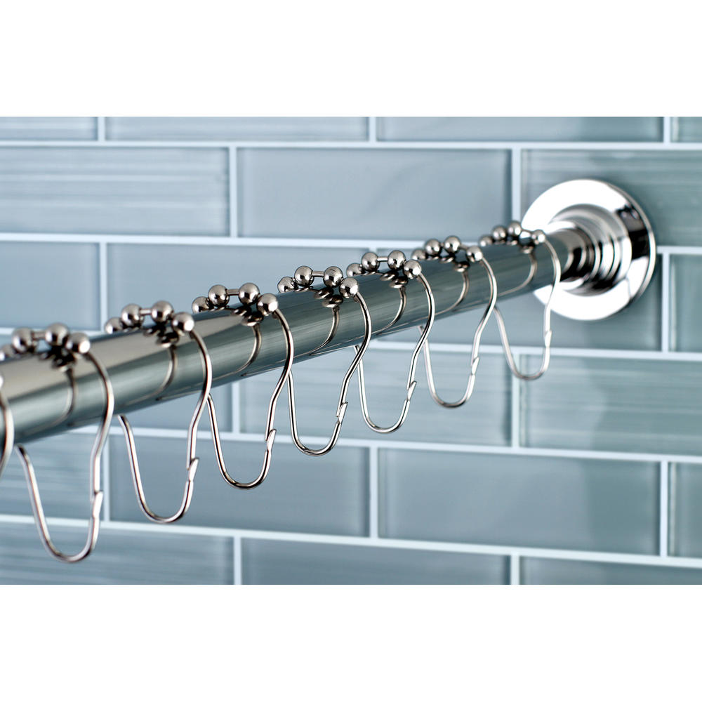 Edenscape Kingston Brass SCC3111 Adjustable Shower Rod and Shower Ring Set