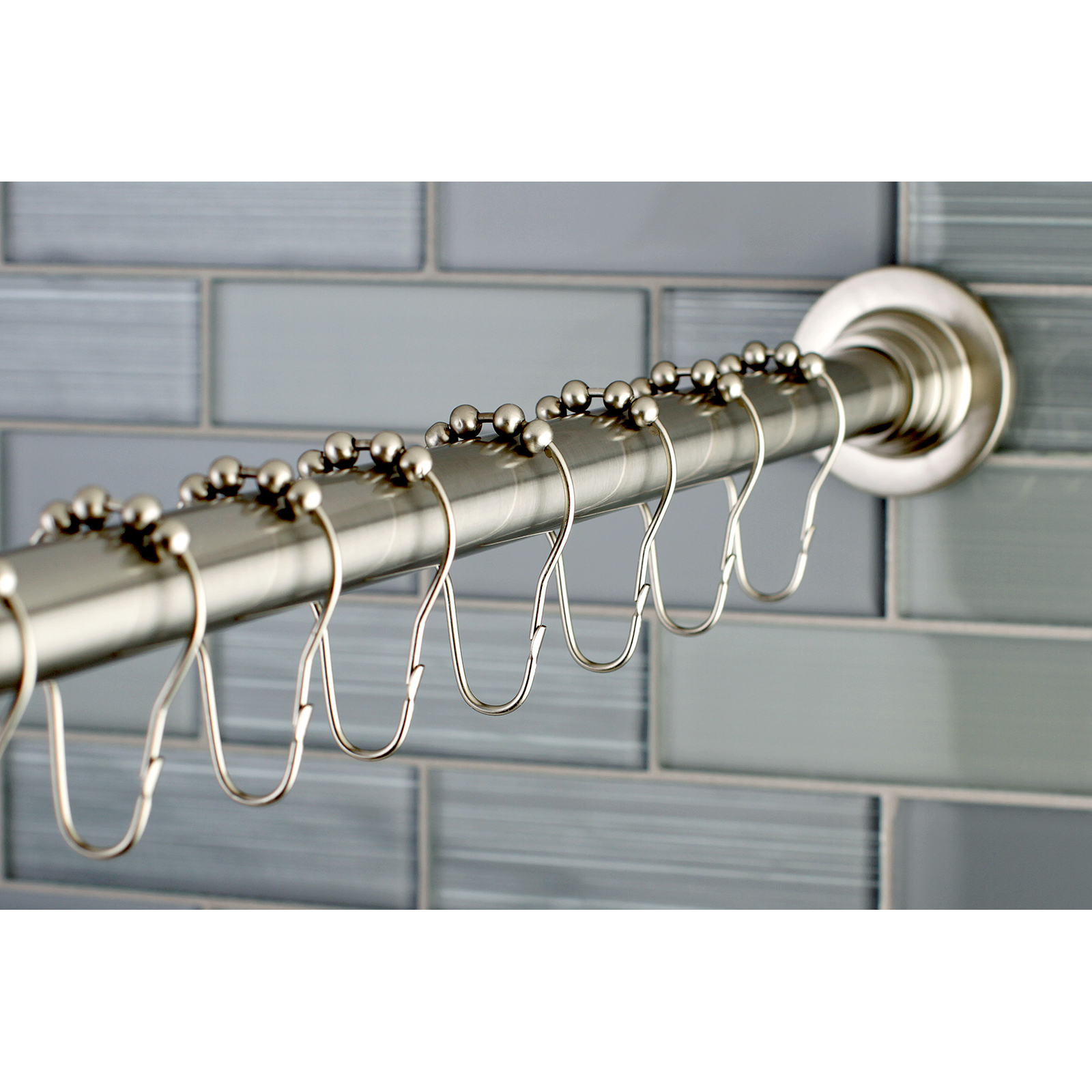 Edenscape Kingston Brass SCC3118 Adjustable Shower Rod and Shower Ring Set