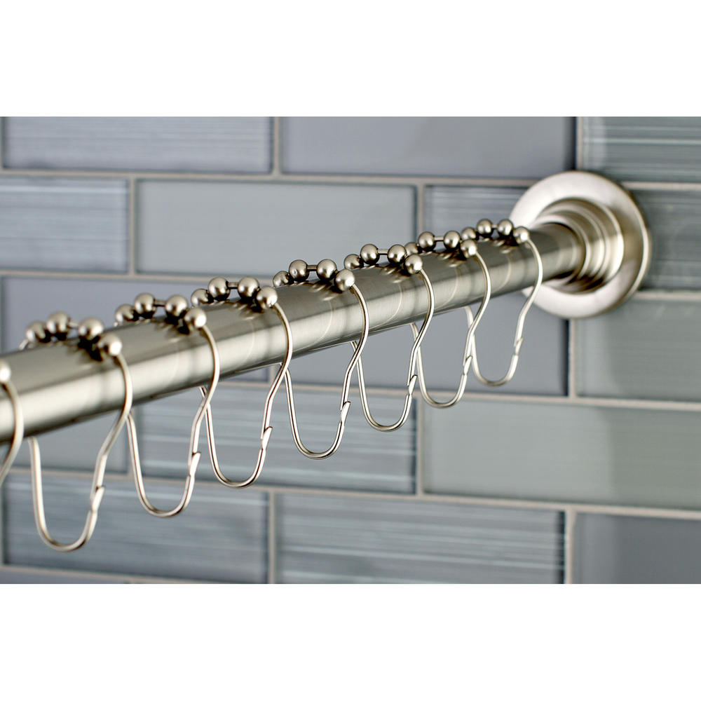 Edenscape Kingston Brass SCC3118 Adjustable Shower Rod and Shower Ring Set