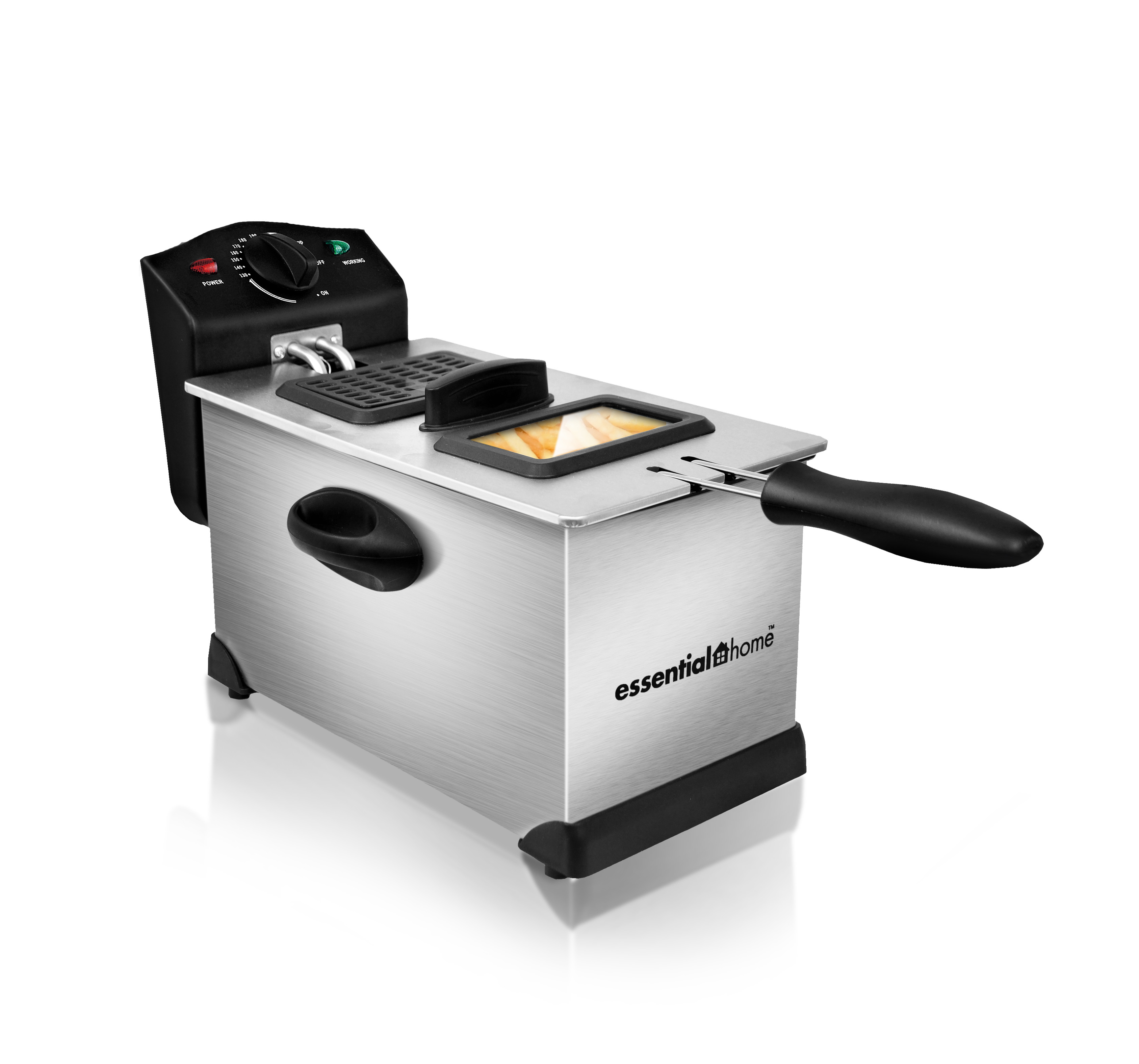 Essential Home DF-035 3L Deep Fryer, Grey Essential Home DF-035 3L Deep Fryer, Grey