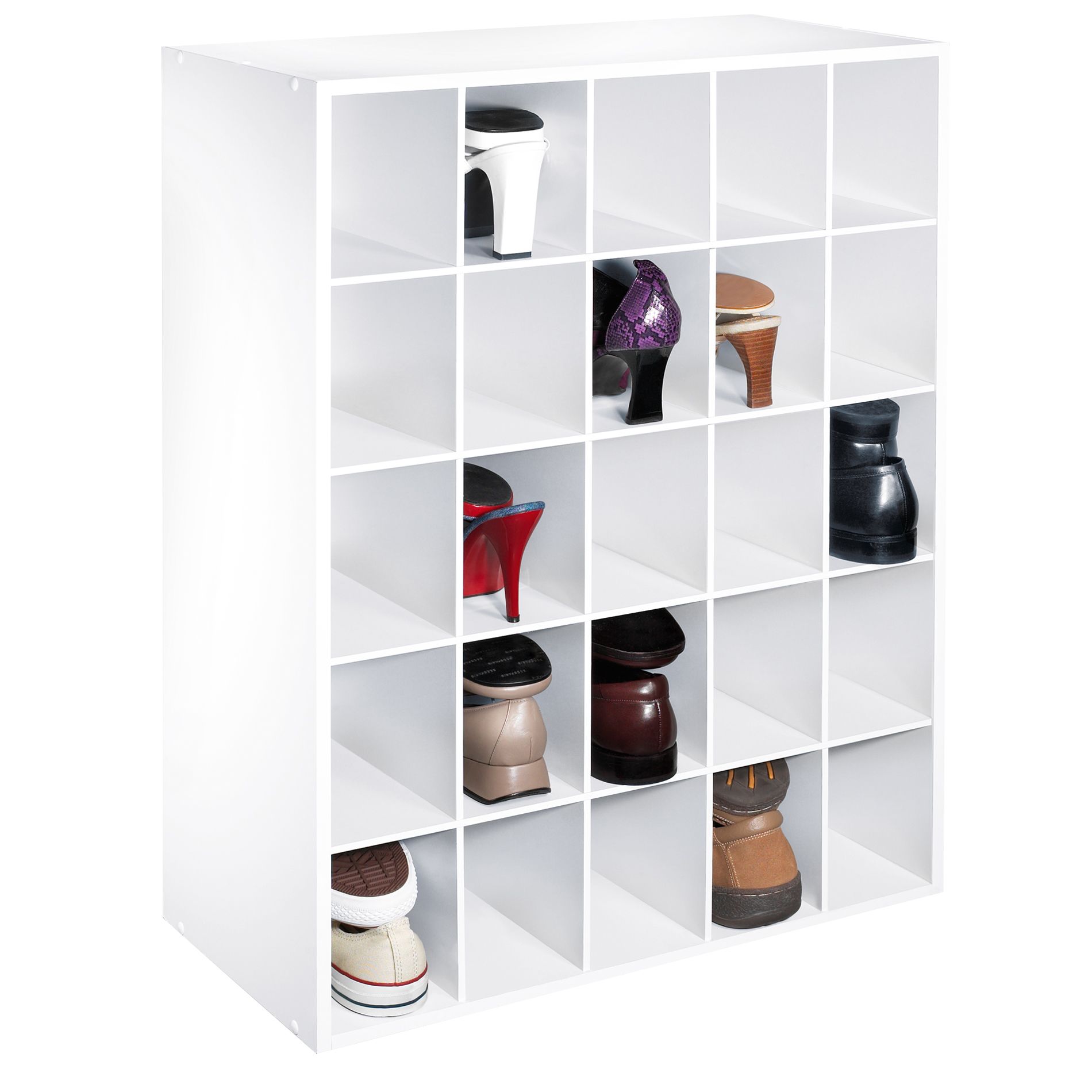 Essential Home 25 Pair Shoe Organizer - White Essential Home 25 Pair Shoe Organizer - White