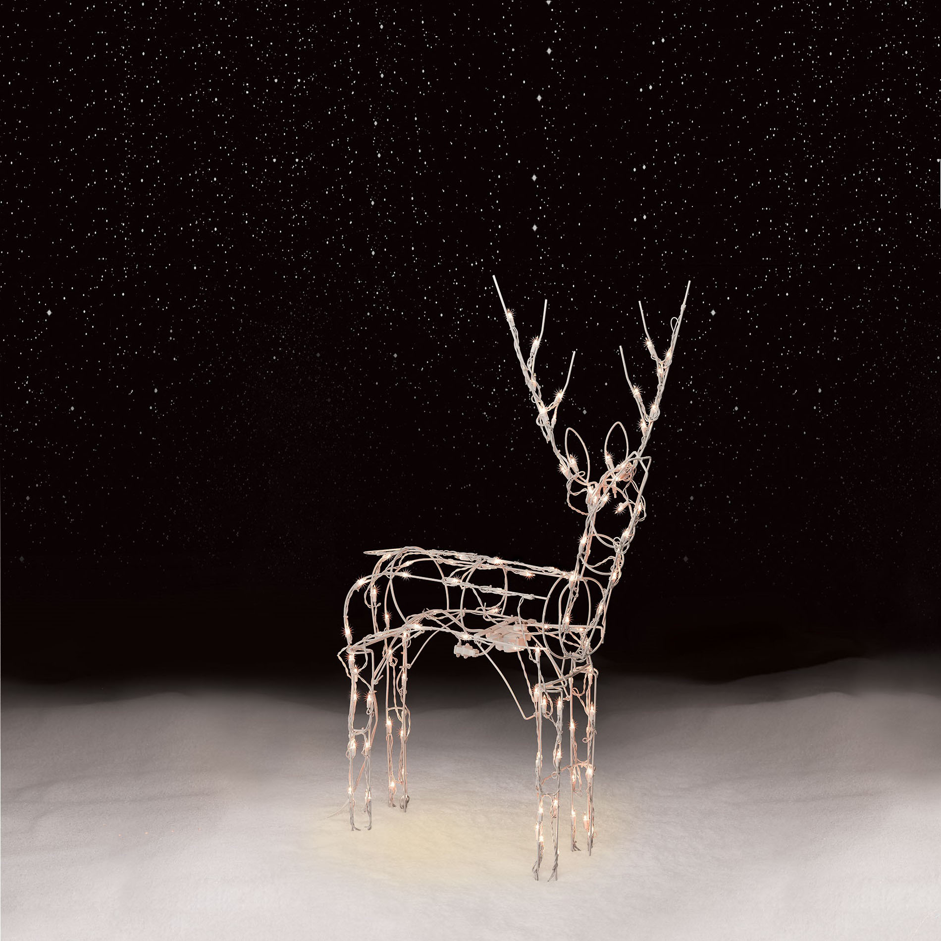 Trim A Home&reg; 50" Illuminated 3D Standing Deer with 105 Lights