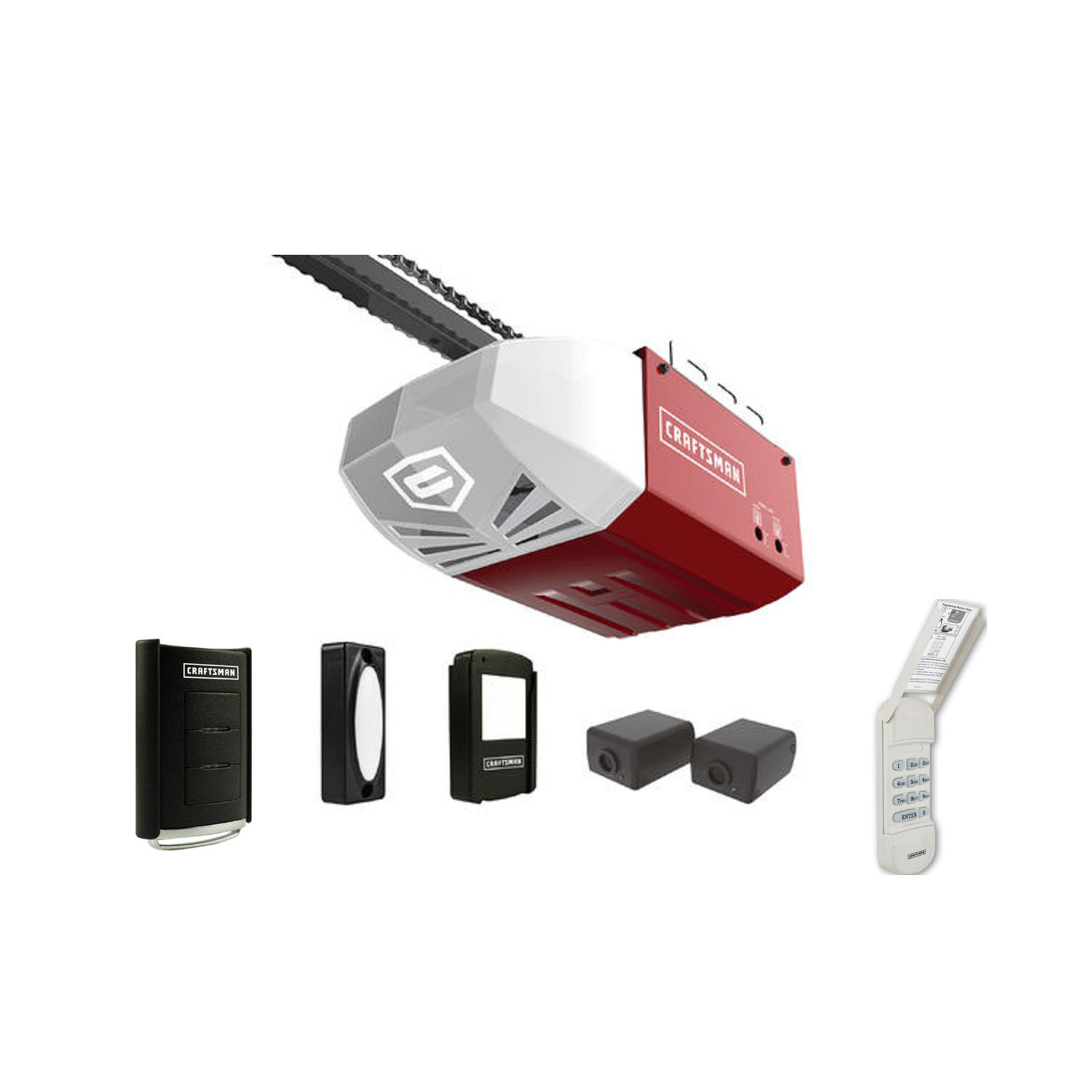 Craftsman Craftsman 1 2 Hp Ac Garage Door Opener With 3 Button