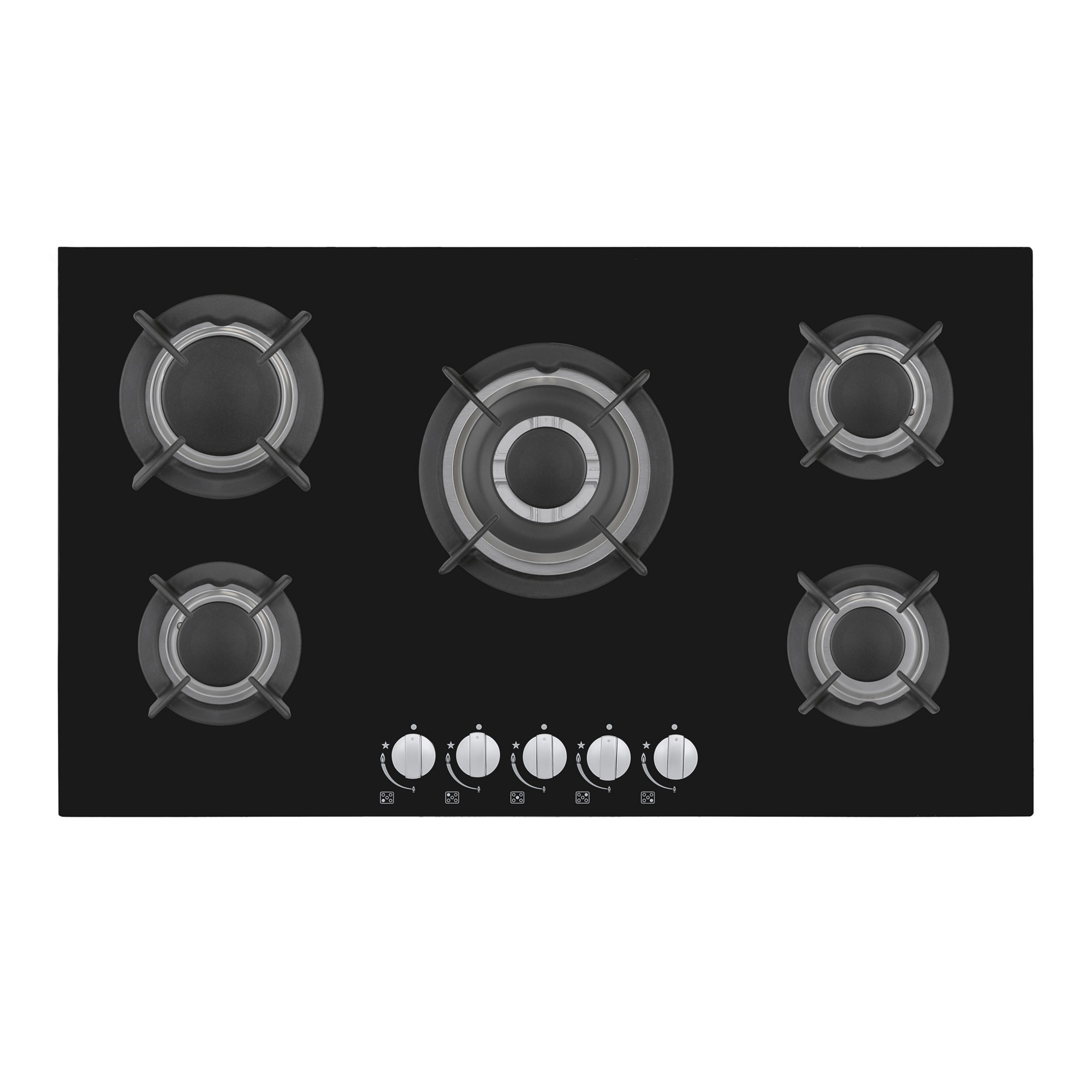 Empava HQ5L90A 34" Tempered Glass 5 Italy Imported Sabaf Burners Gas