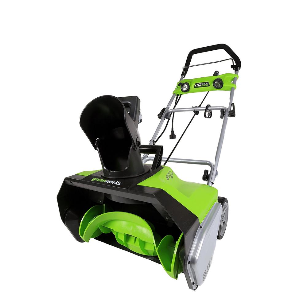Greenworks 2600202 20" 13 Amp Corded Snow Thrower with Light Kit