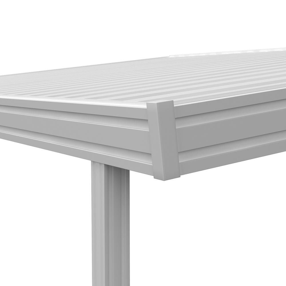 Heritage Patios 12 ft. x 10 ft. White Aluminum Attached Patio Cover (3 Posts / 10 lb. Live Load)
