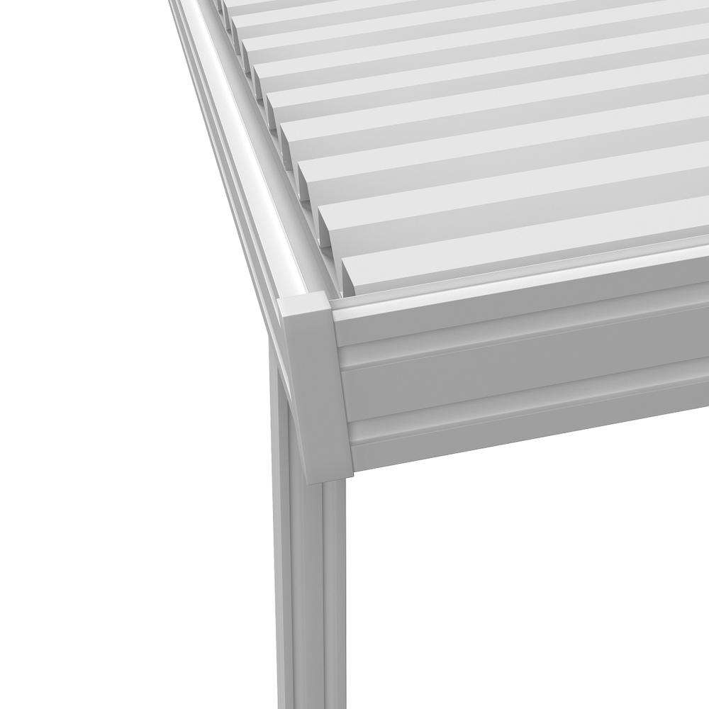 Heritage Patios 14 ft. x 8 ft. White Aluminum Attached Patio Cover (4 Posts / 20 lb. Live Load)