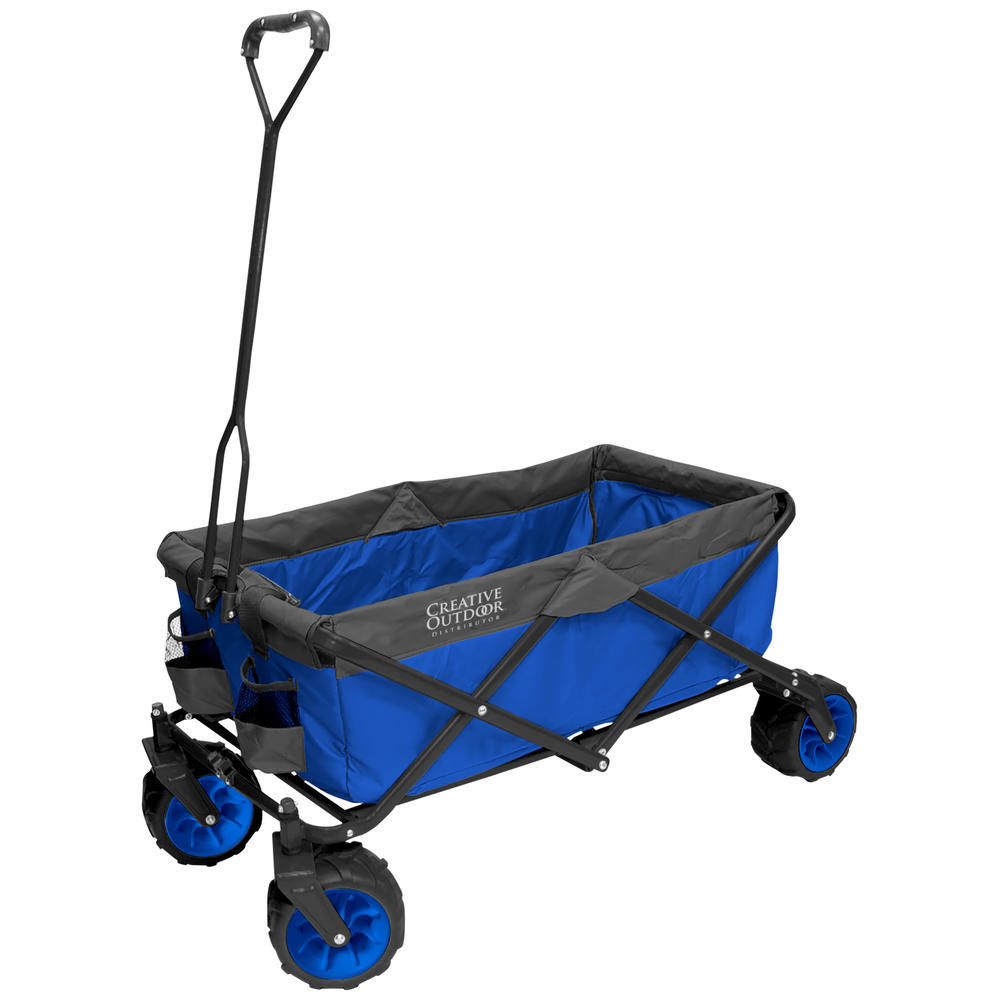 Creative Outdoor Distributor Folding Wagon All-Terrain 2-Tone  Blue/Gray