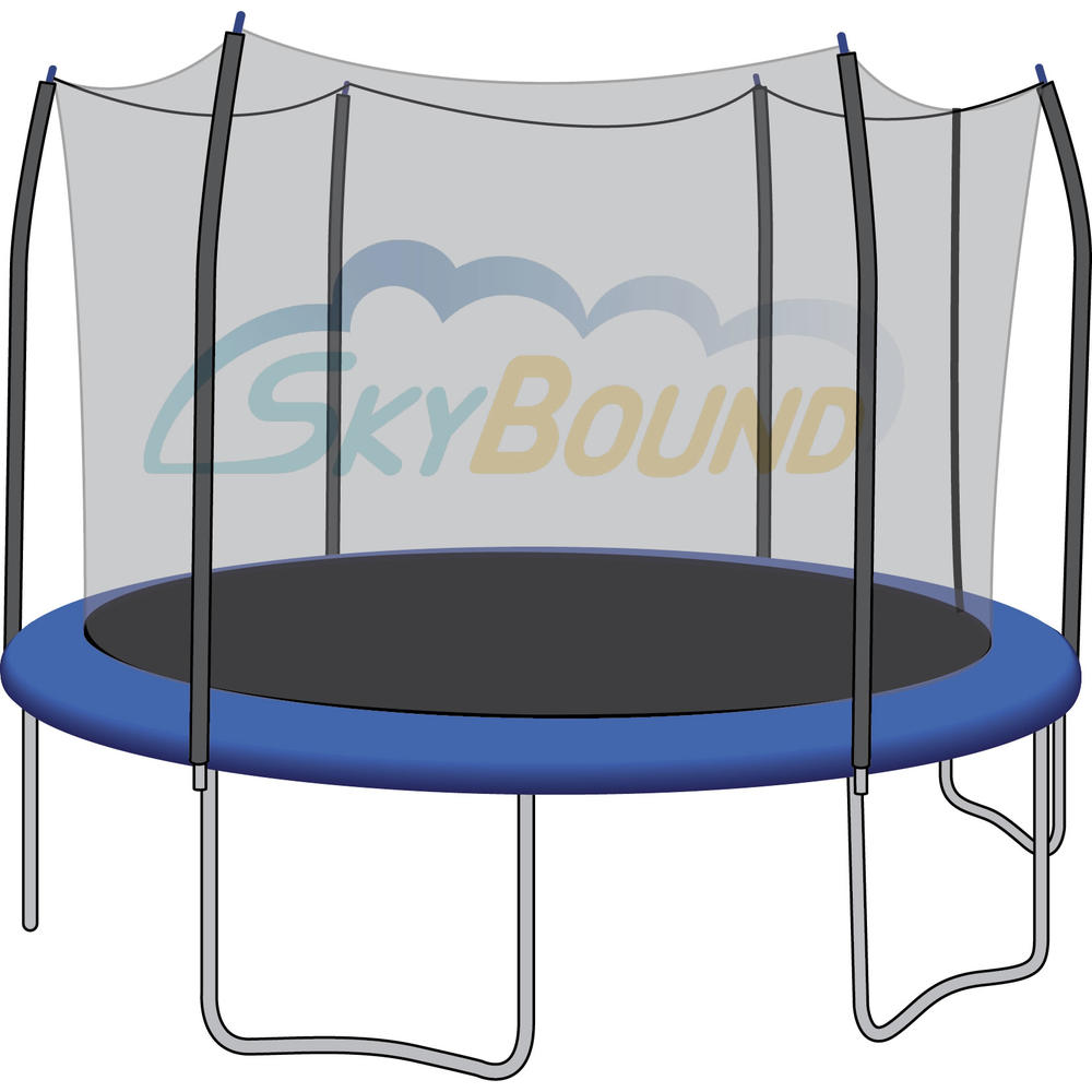 Skybound 15Ft Trampoline Net (Fits Skywalker Brand With 6 Straight-Curved Pole Enclosures Using Blue Pole Caps With Bolts) -Net Only