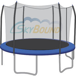 SkyBound 15 Foot Replacement Trampoline Net (Fits 15ft Skywalker Trampolines with 6 Straight-Curved Poles)