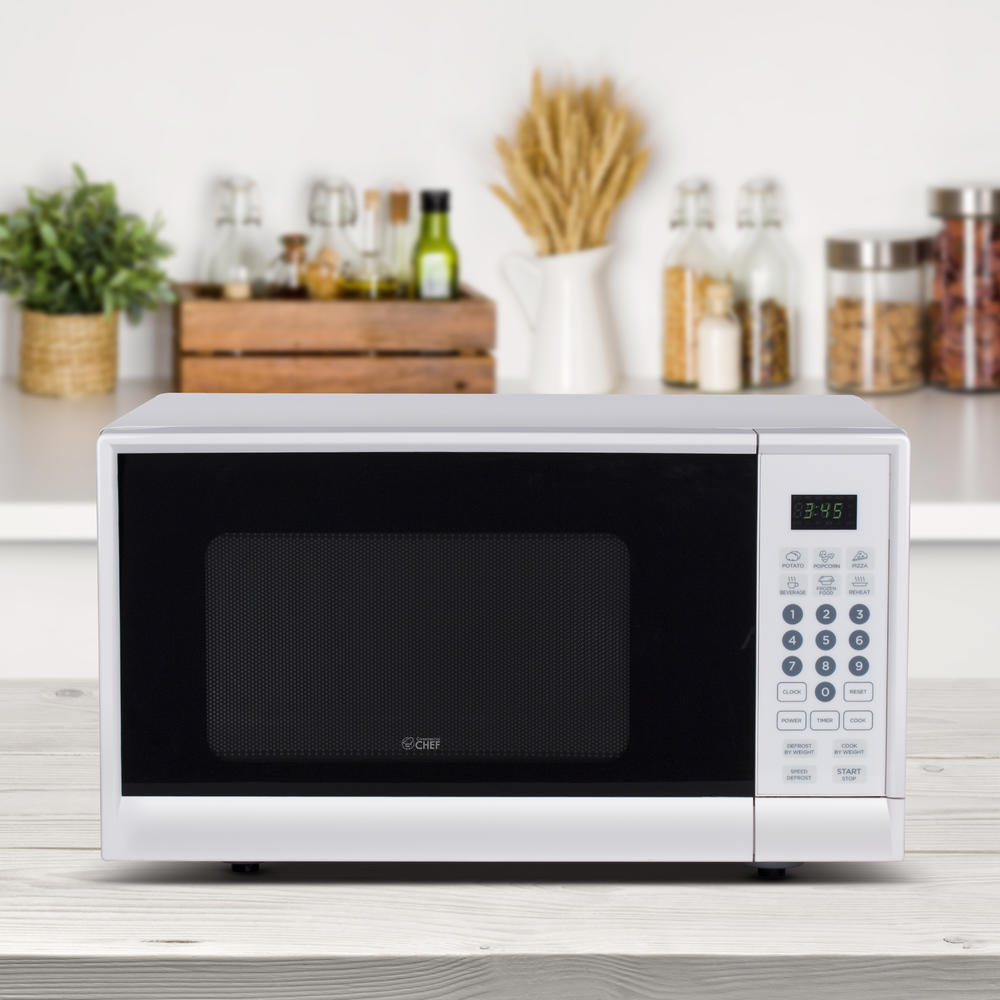 Commercial Chef CHM990W 0.9. Cu. Ft. Chef Commercial Microwave - White