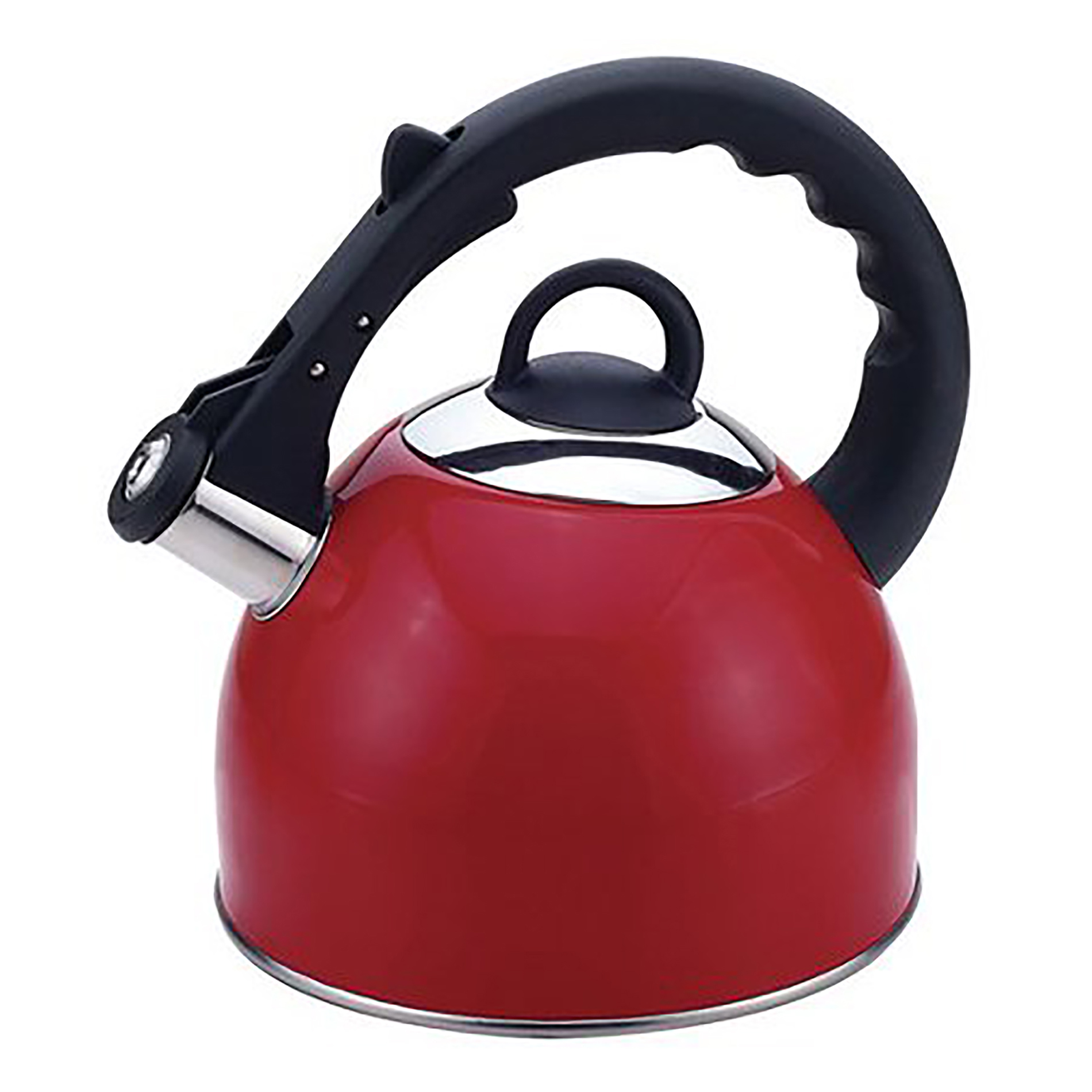 50423 2.5Quart Stainless Steel Whistling Tea Kettle Red