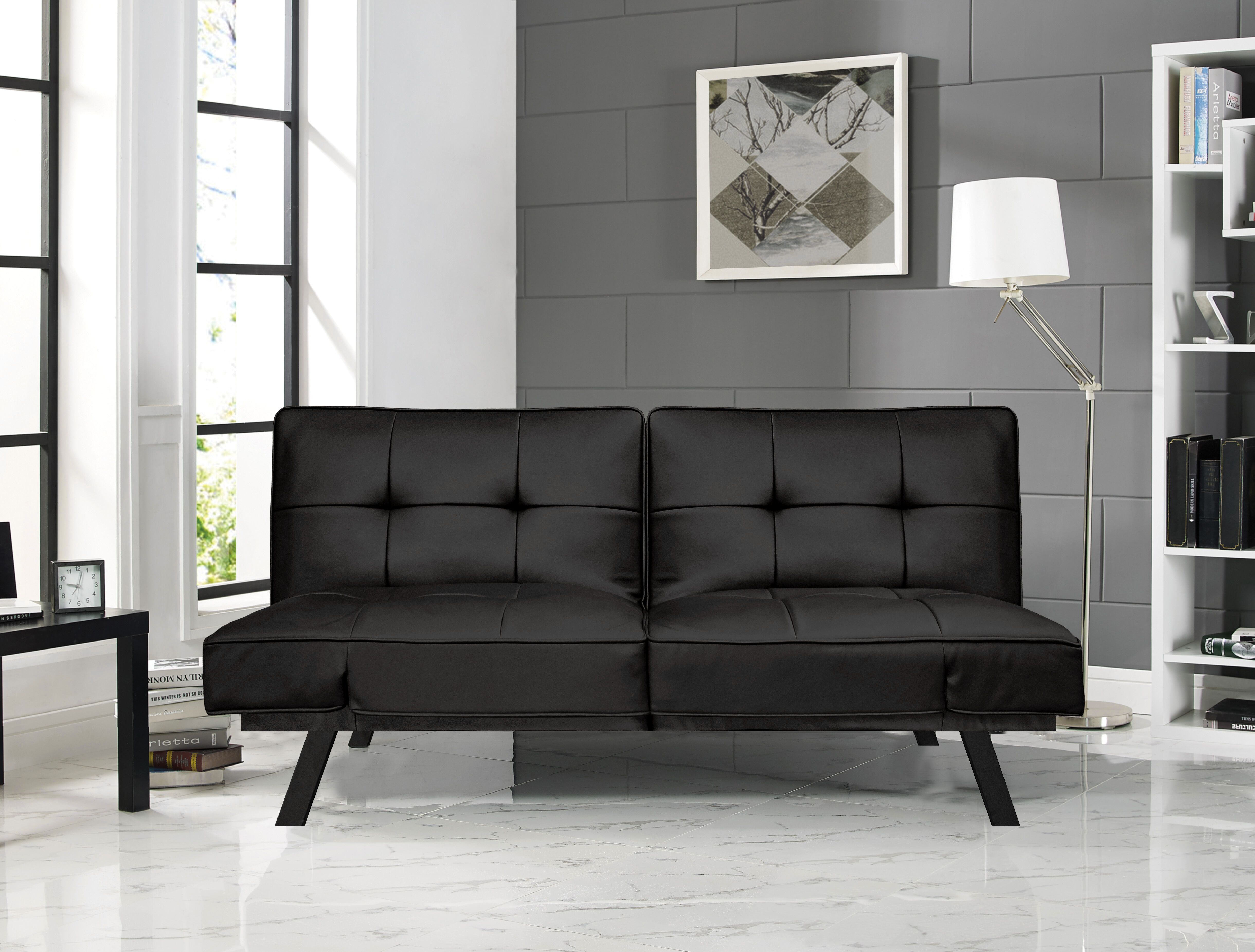 Black Futons Futon Accessories Faux Leather Kmart