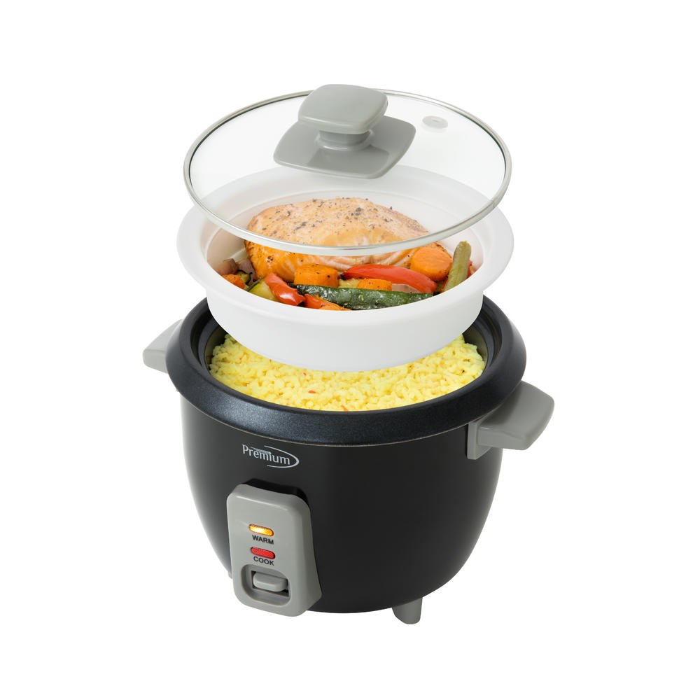 Premium PRC0635B Rice Cooker And Steamer - Black