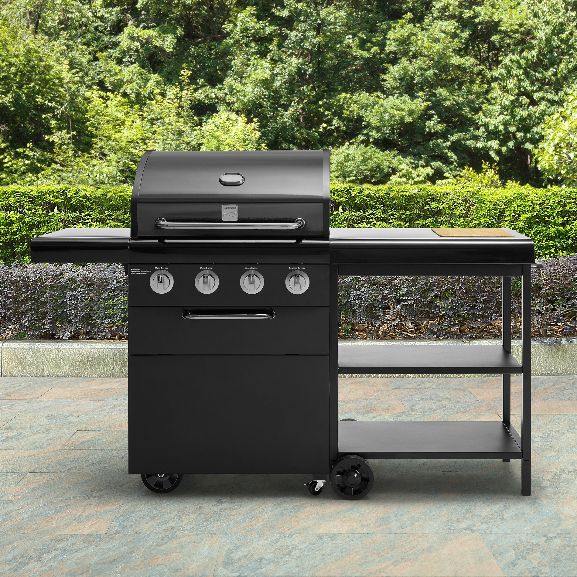 Kenmore 4-Burner Gas Grill with Side Cart