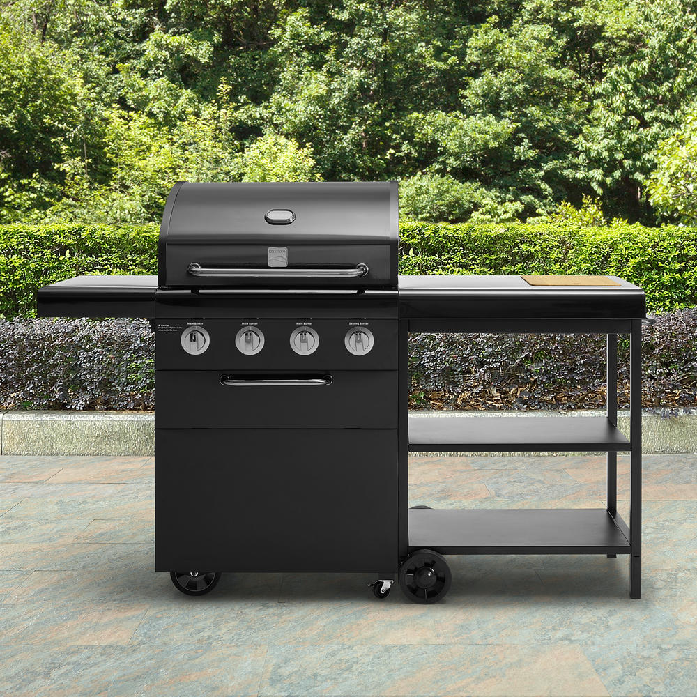 Kenmore 4-Burner Gas Grill with Side Cart