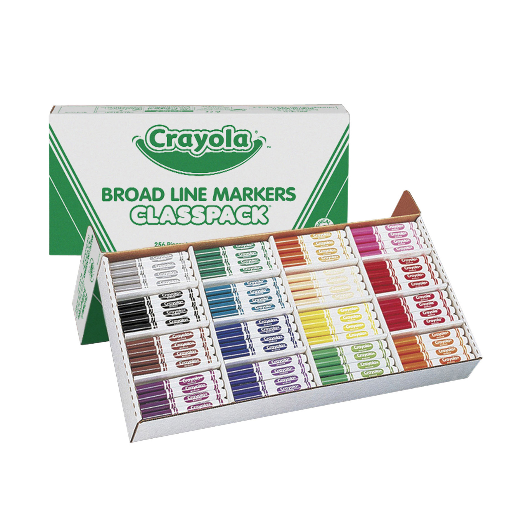 Crayola Original Formula Marker Classpack&#174;, Conical Tip, 16 Colors, 256 Ct