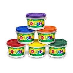 Crayola Modeling Dough Bucket, 3 Lbs, Assorted Colors, 6 Buckets/Set
