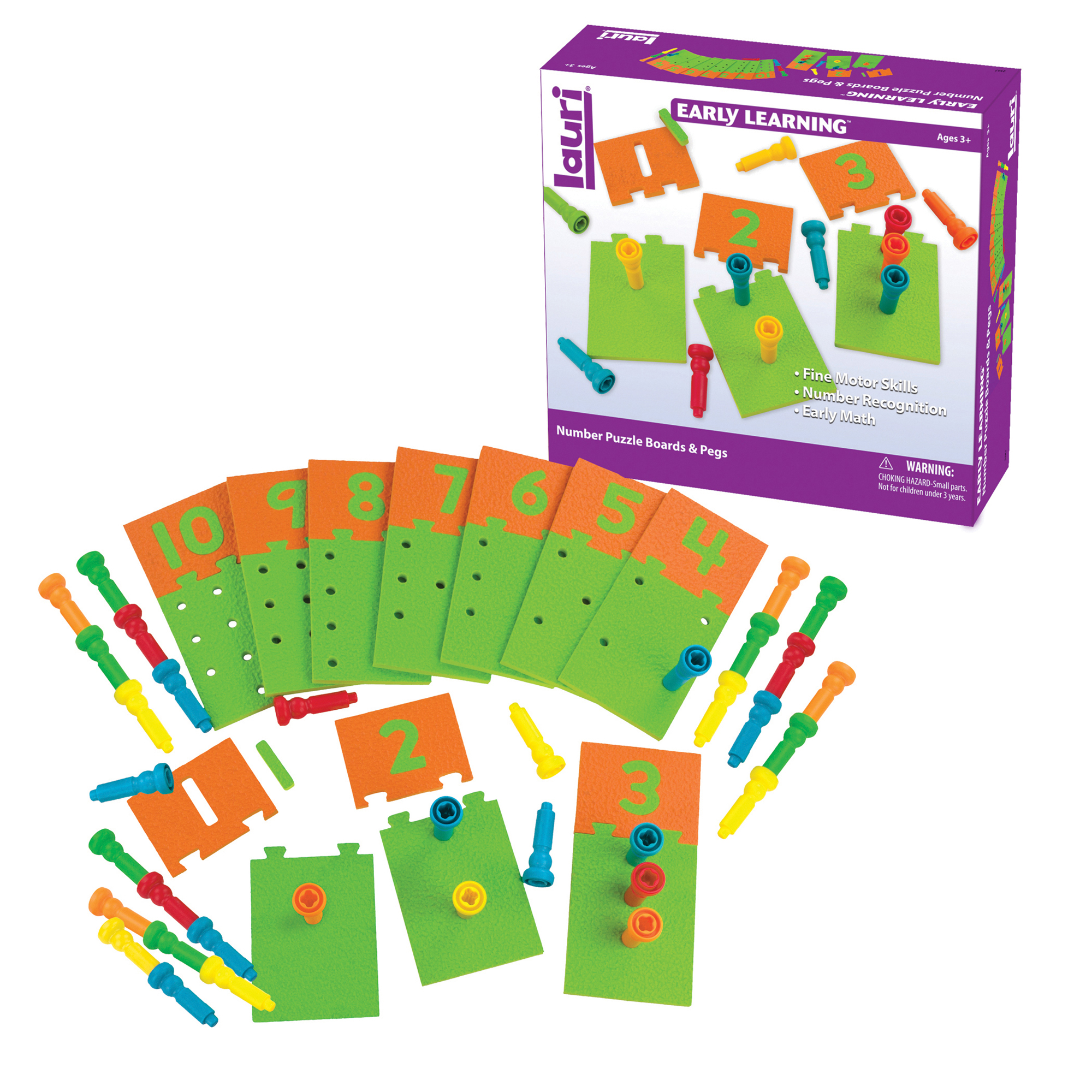 PlayMonster Number Puzzle Boards & Pegs