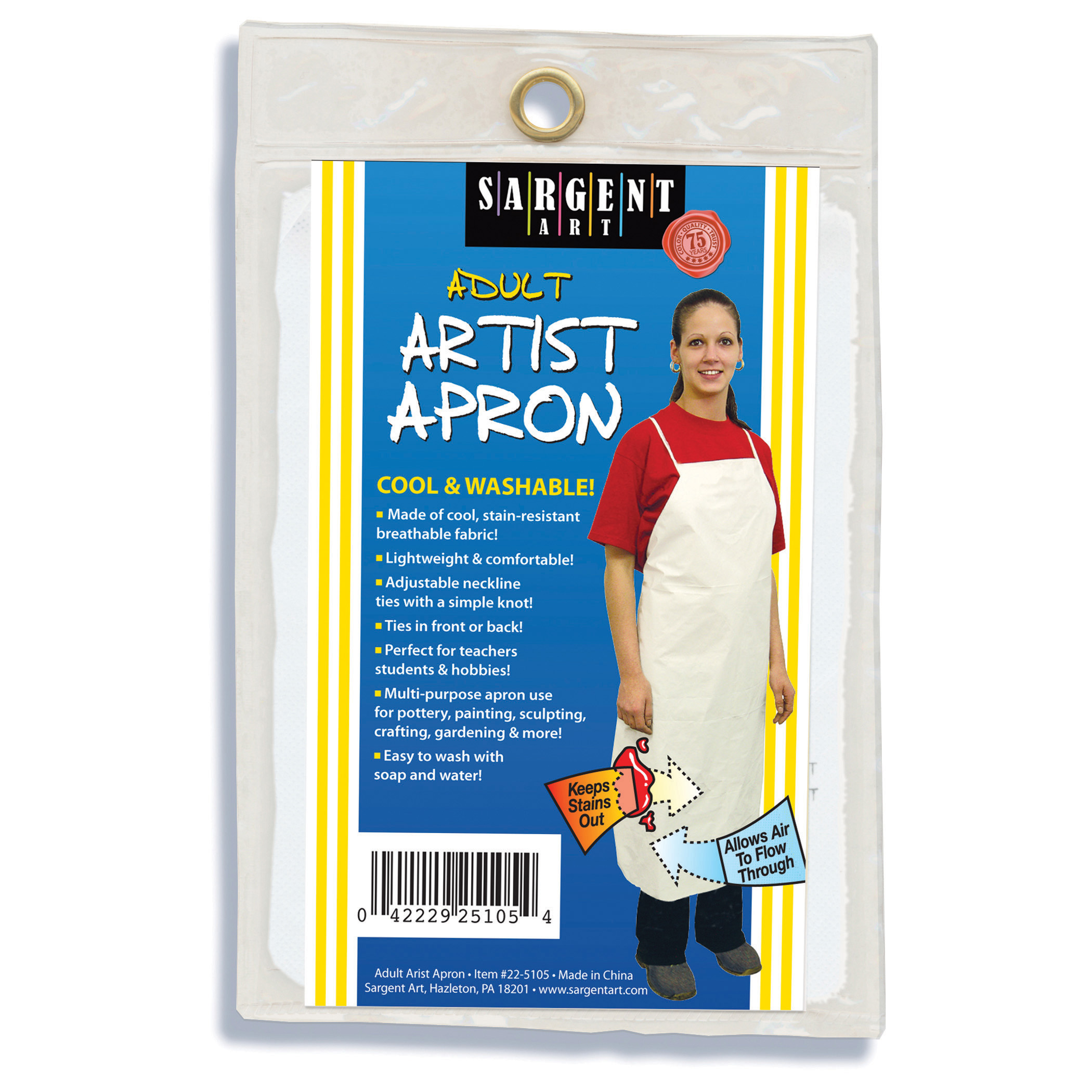Sargent Art Breathable Art Apron, Adult Size, Set of 12 Sargent Art Breathable Art Apron, Adult Size, Set of 12