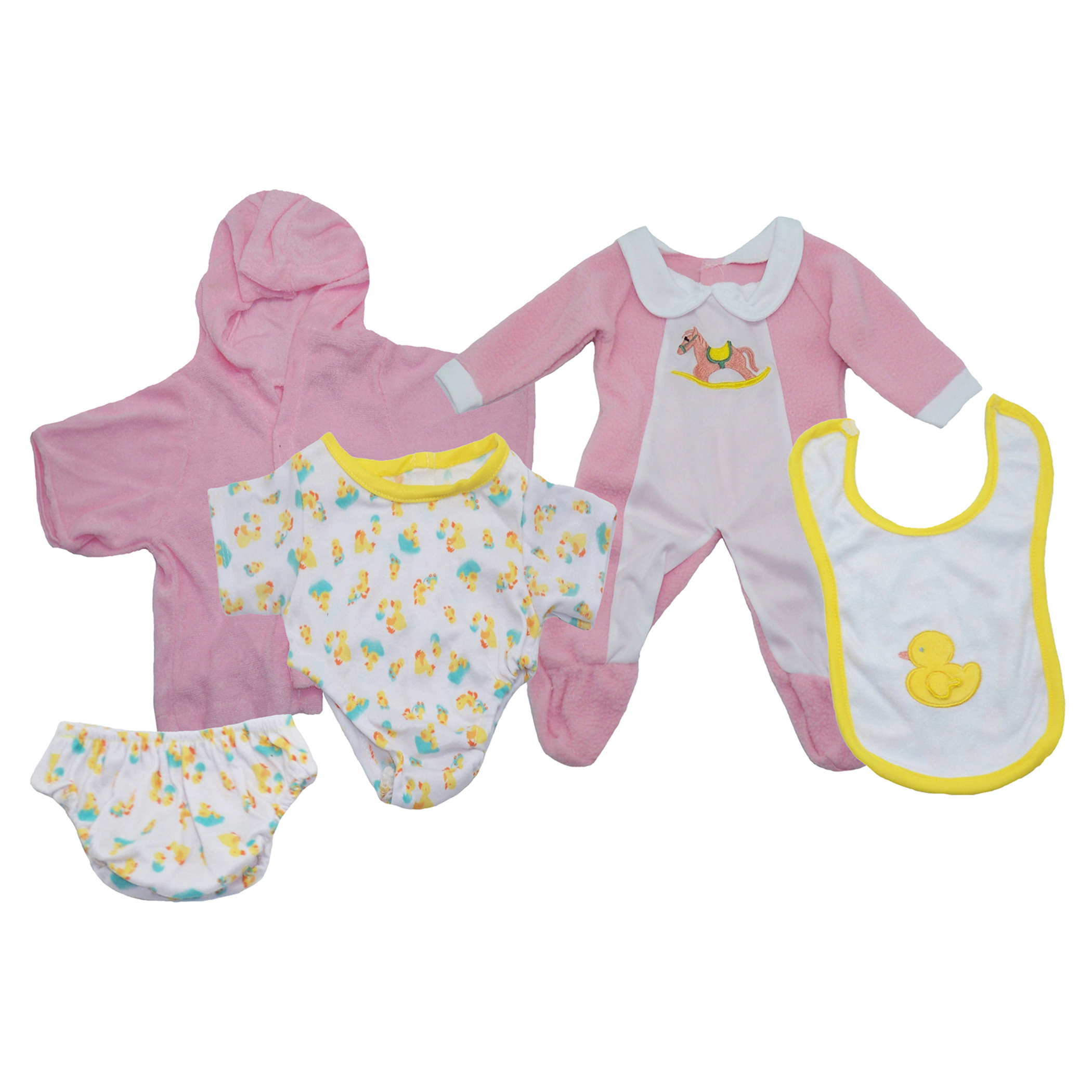 Get Ready Kids Girl Doll Clothes Set, 3 Outfits