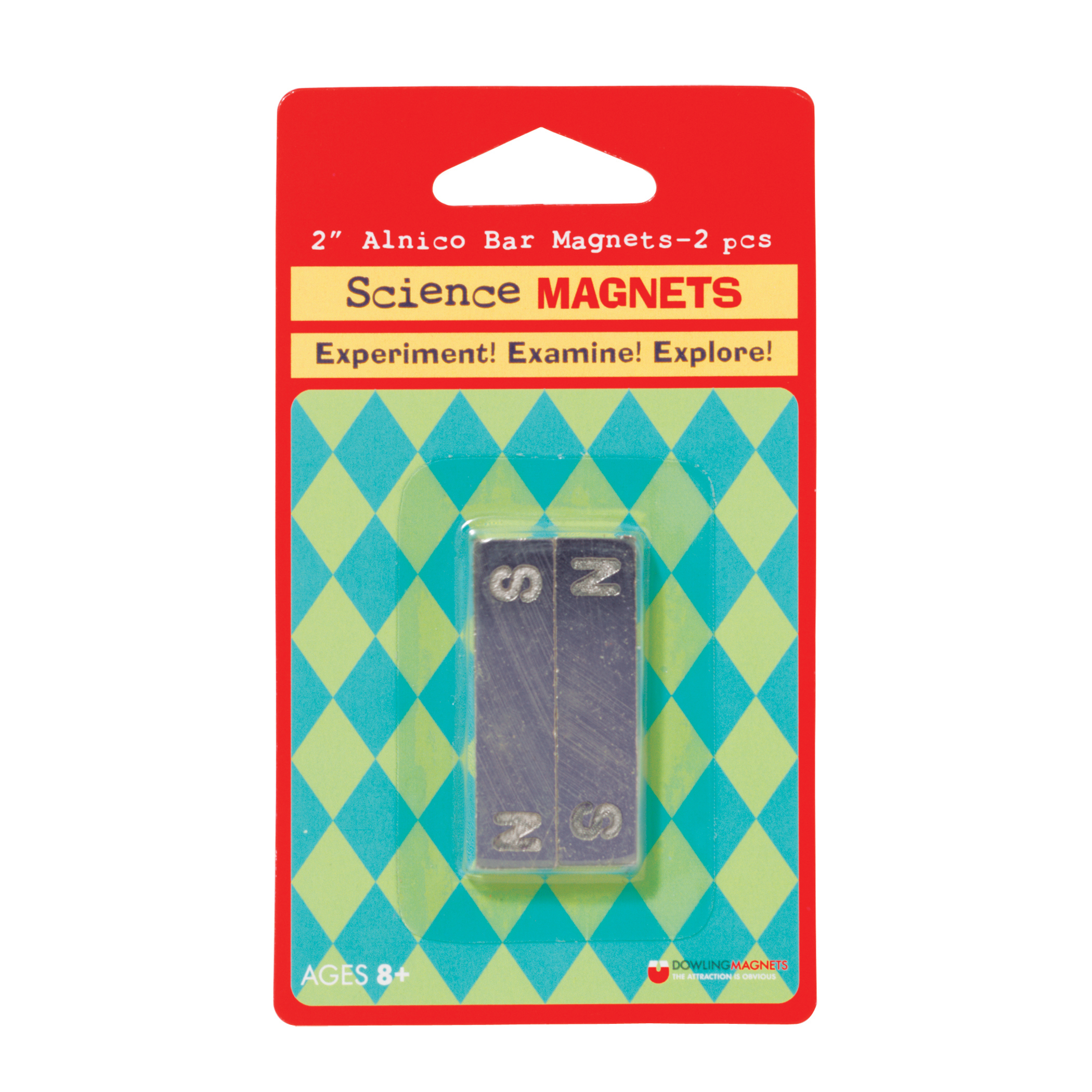 Dowling Magnets Alnico Bar Magnets 2" N/S stamped, 2 Per Set, 3 Sets