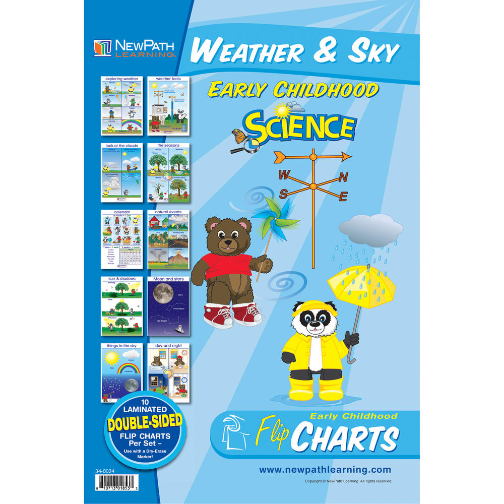 New Path Learning Early Childhood Science Readiness Flip Charts, Weather & Sky
