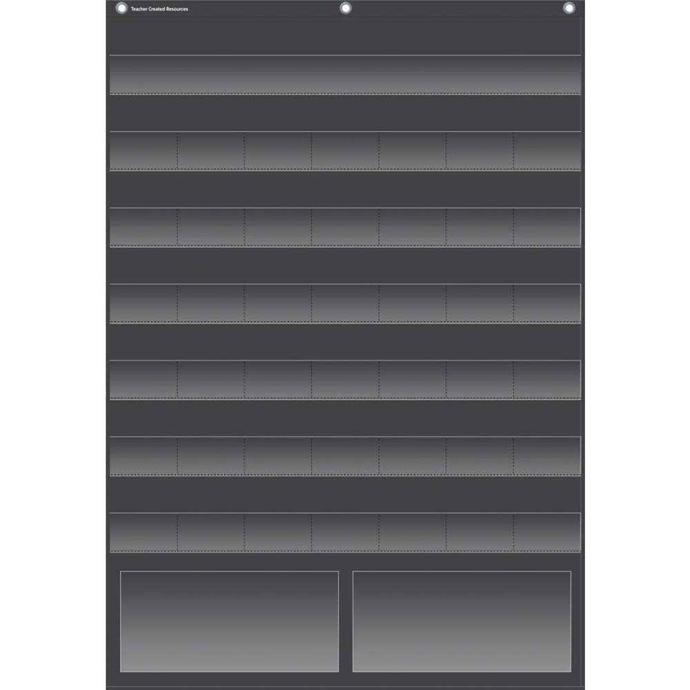 Teacher Created Resources Black Calendar Pocket Chart (25" x 36")